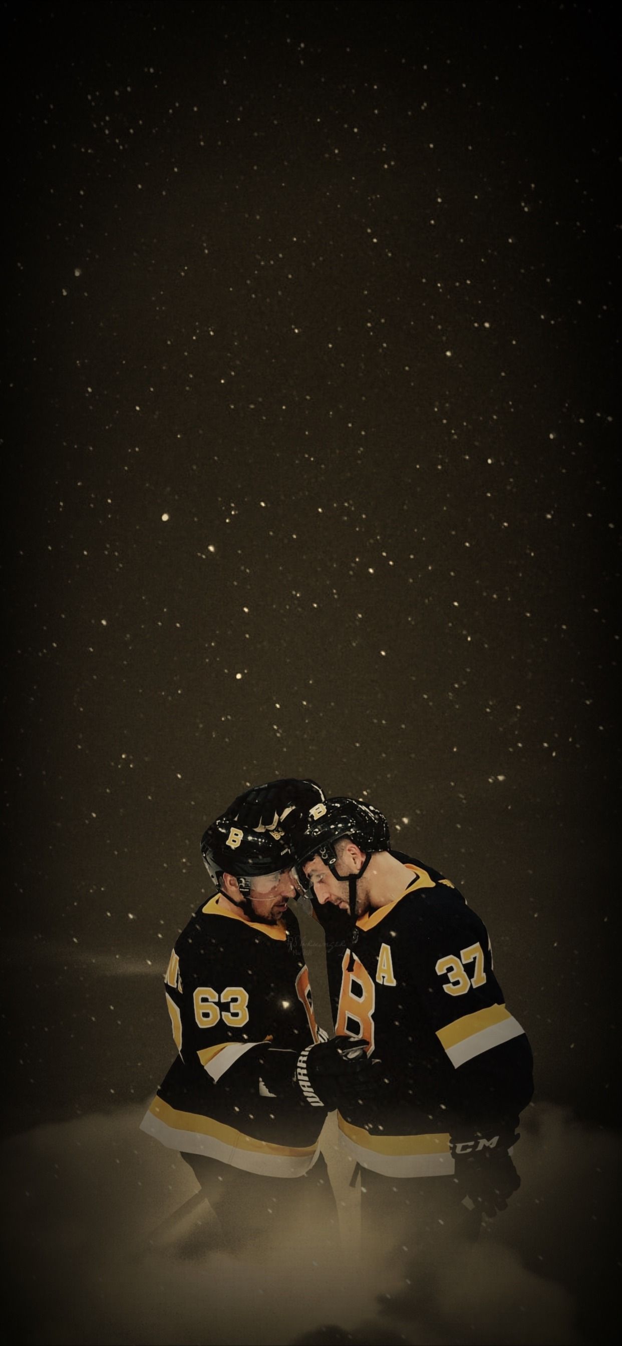 1242x2688 wallpaper • patrice bergeron & brad marchand + dark star (iphone xs max) Requested by anon Credits of the wallpaper' elements