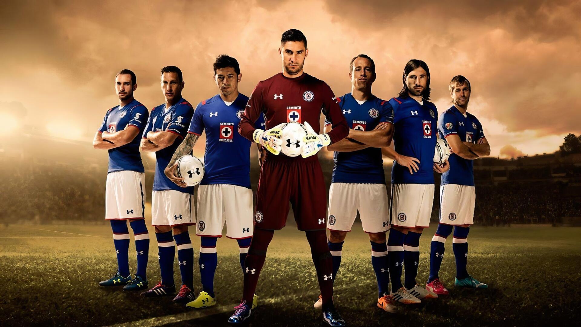1920x1080 Blue Fortress: Cruz Azul Goalkeeper HD Wallpaper