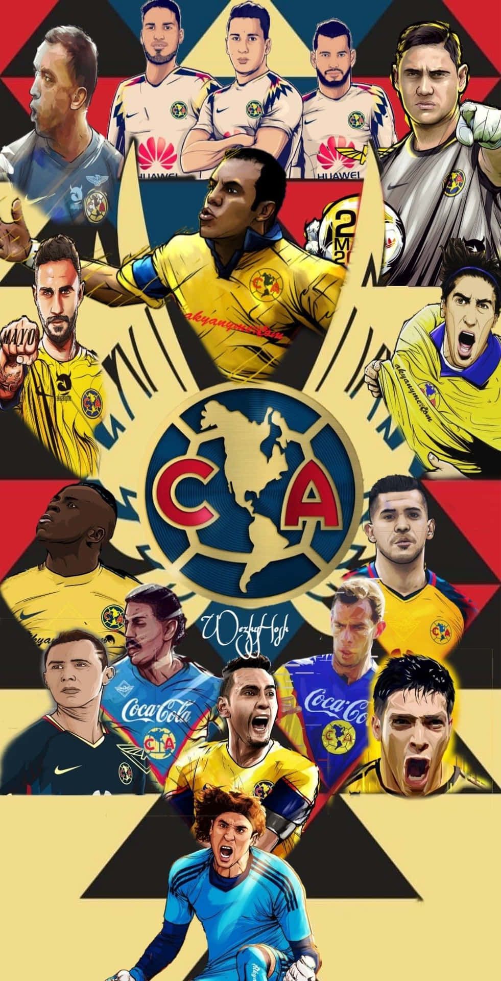 981x1920 Download Ready to Rise Up in support of Club America! Wallpaper