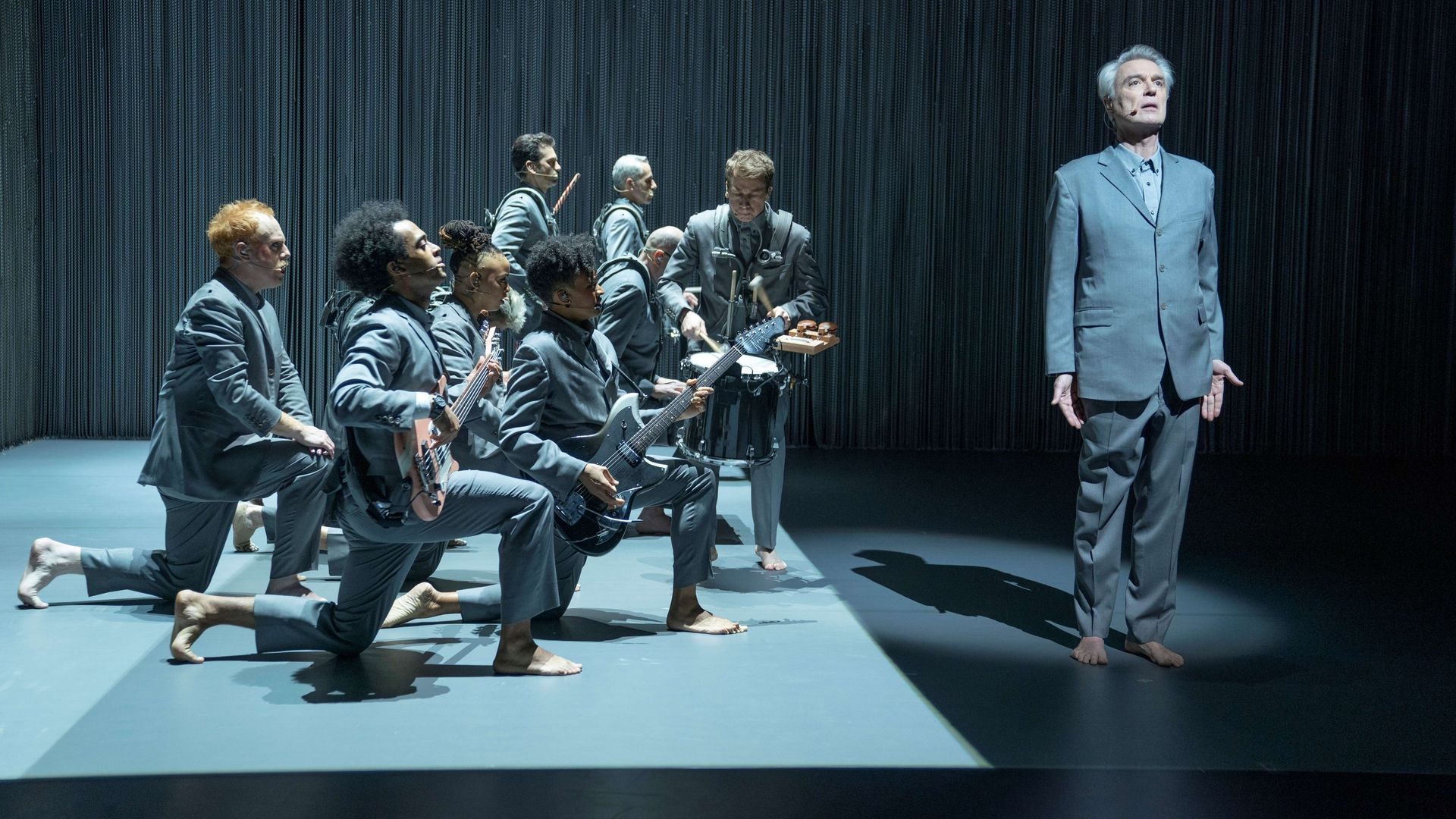 1920x1080 David Byrne's Gray Suits, from “Stop Making Sense” to “American Utopia”. The New Yorker