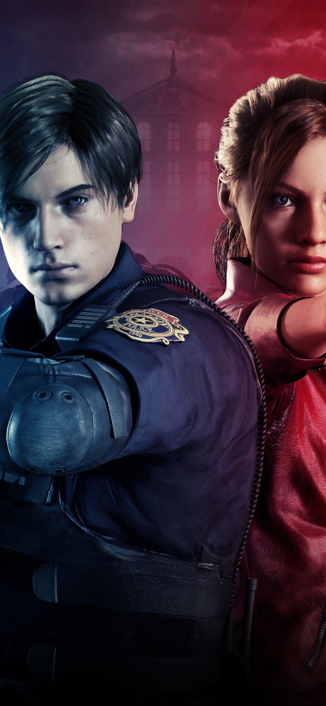 1125x2436 Download 1125x2436 Resident Evil Claire, Leon S. Kennedy Wallpaper for iPhone 11 Pro & X