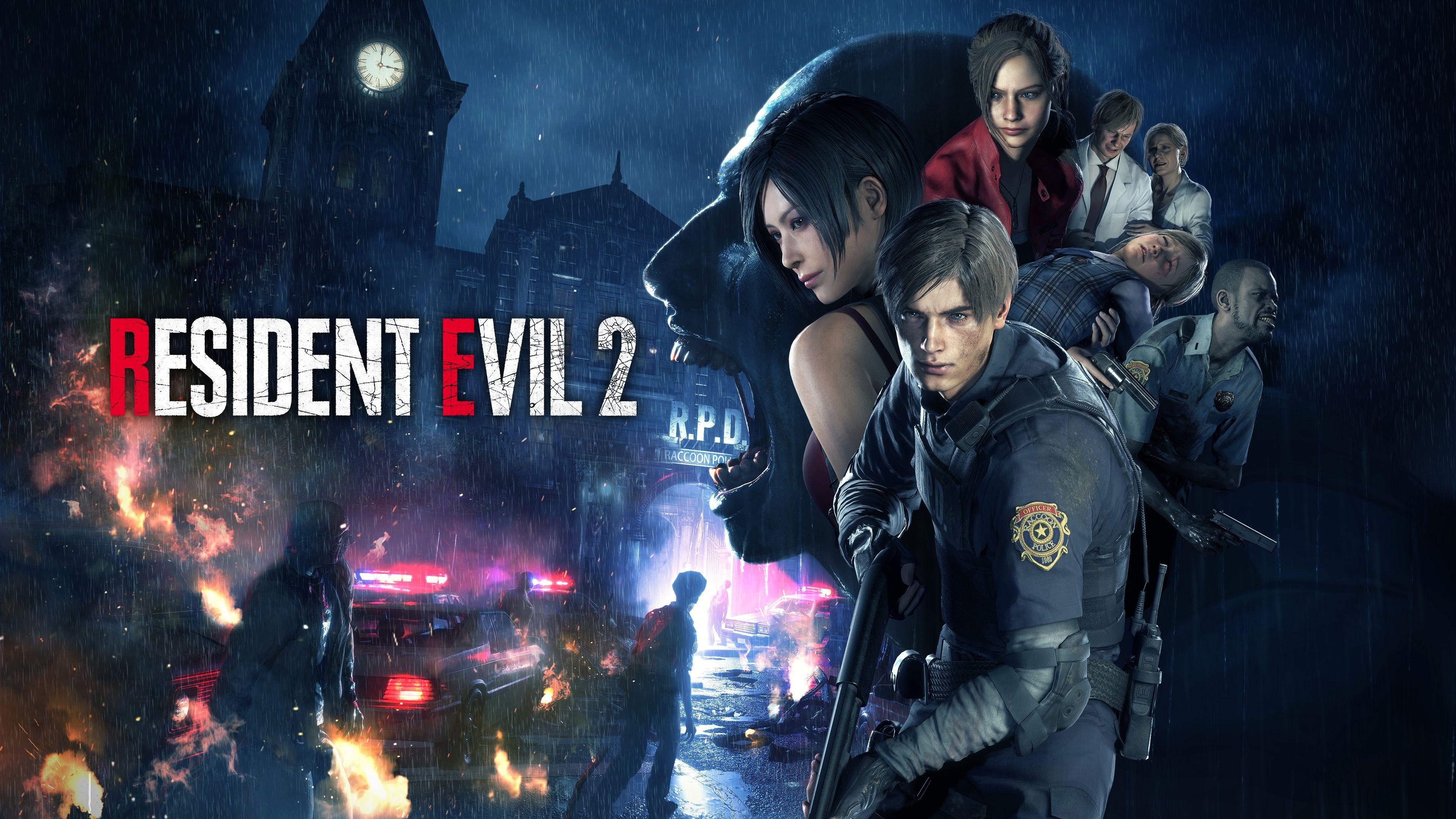 3840x2160 Photo Resident Evil 2 2019 Man Leon S. Kennedy Games 3840x2160