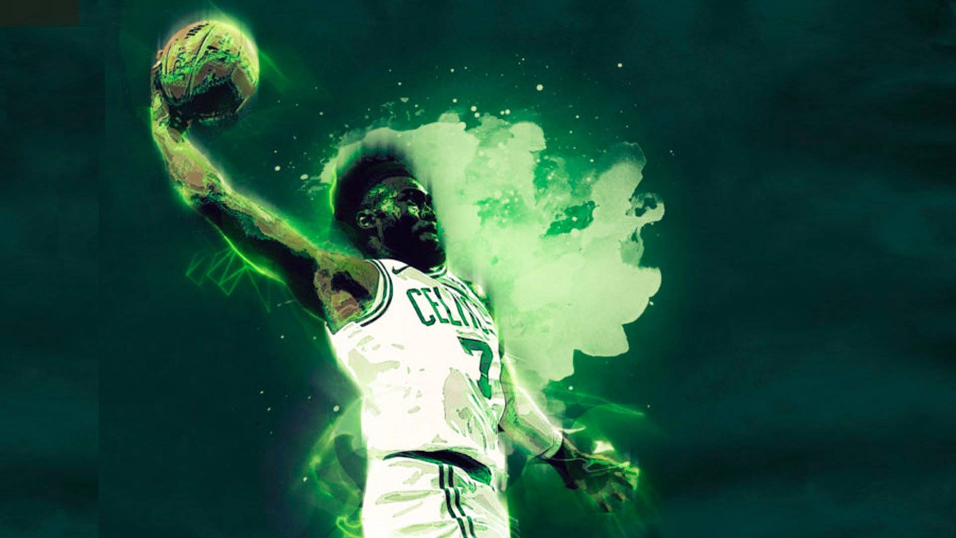 1920x1080 Download Jaylen Brown Boston Green Lantern Dunk Wallpaper