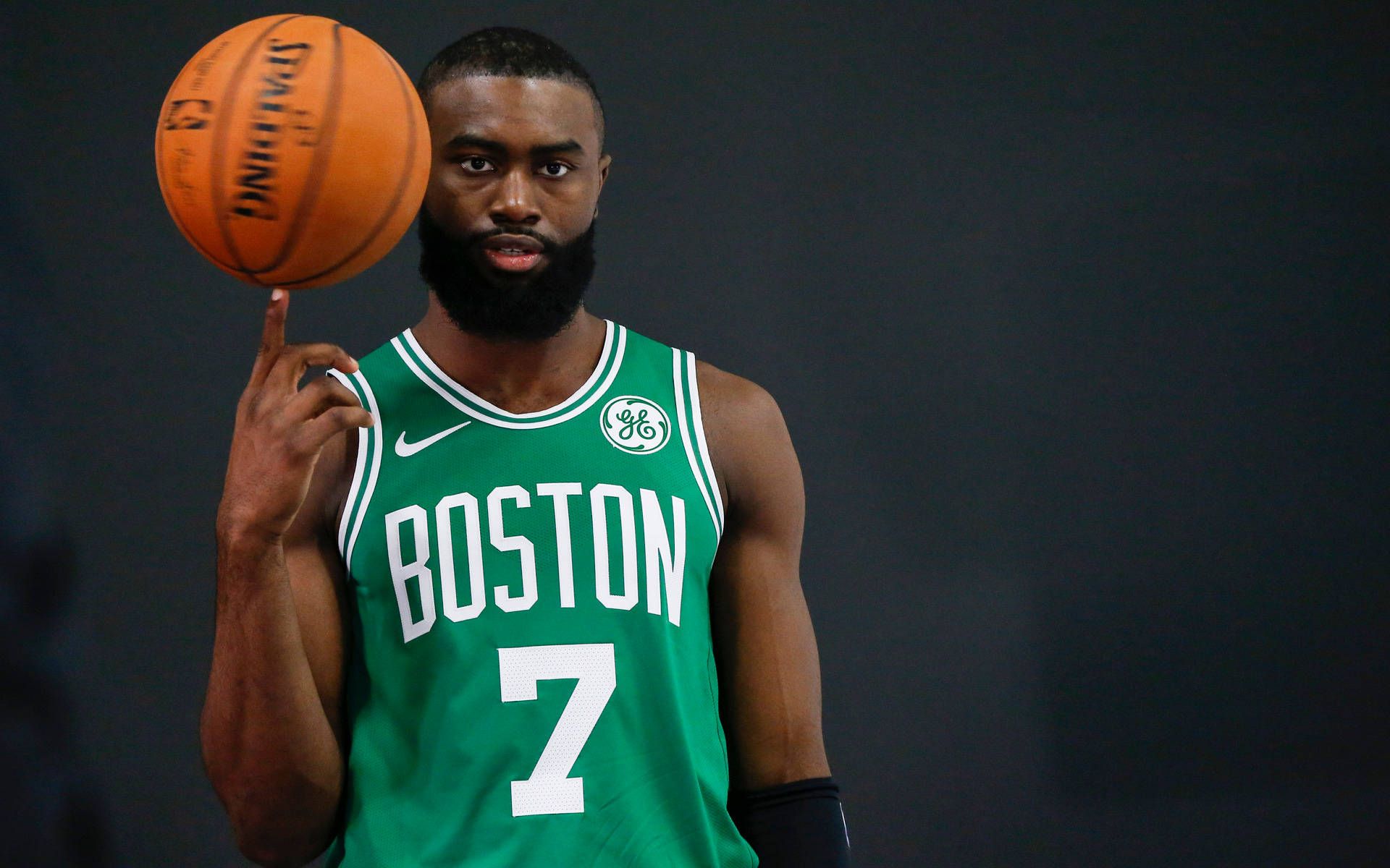 1920x1200 Download Jaylen Brown Boston Basketball Photohoot Wallpaper
