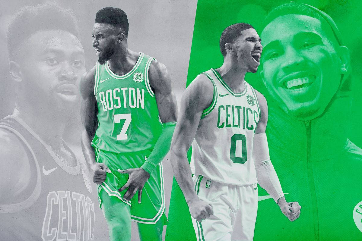1200x800 Download Jaylen Brown With Jayson Tatum Boston Wallpaper