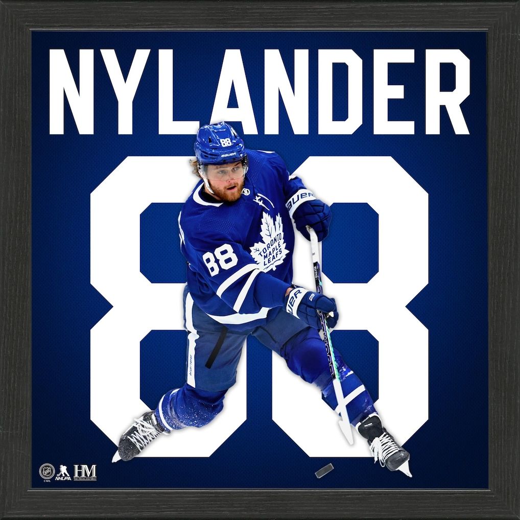 1018x1018 Toronto Maple Leafs William Nylander Highland Mint 13'' x 13'' Impact Jersey Framed Photo