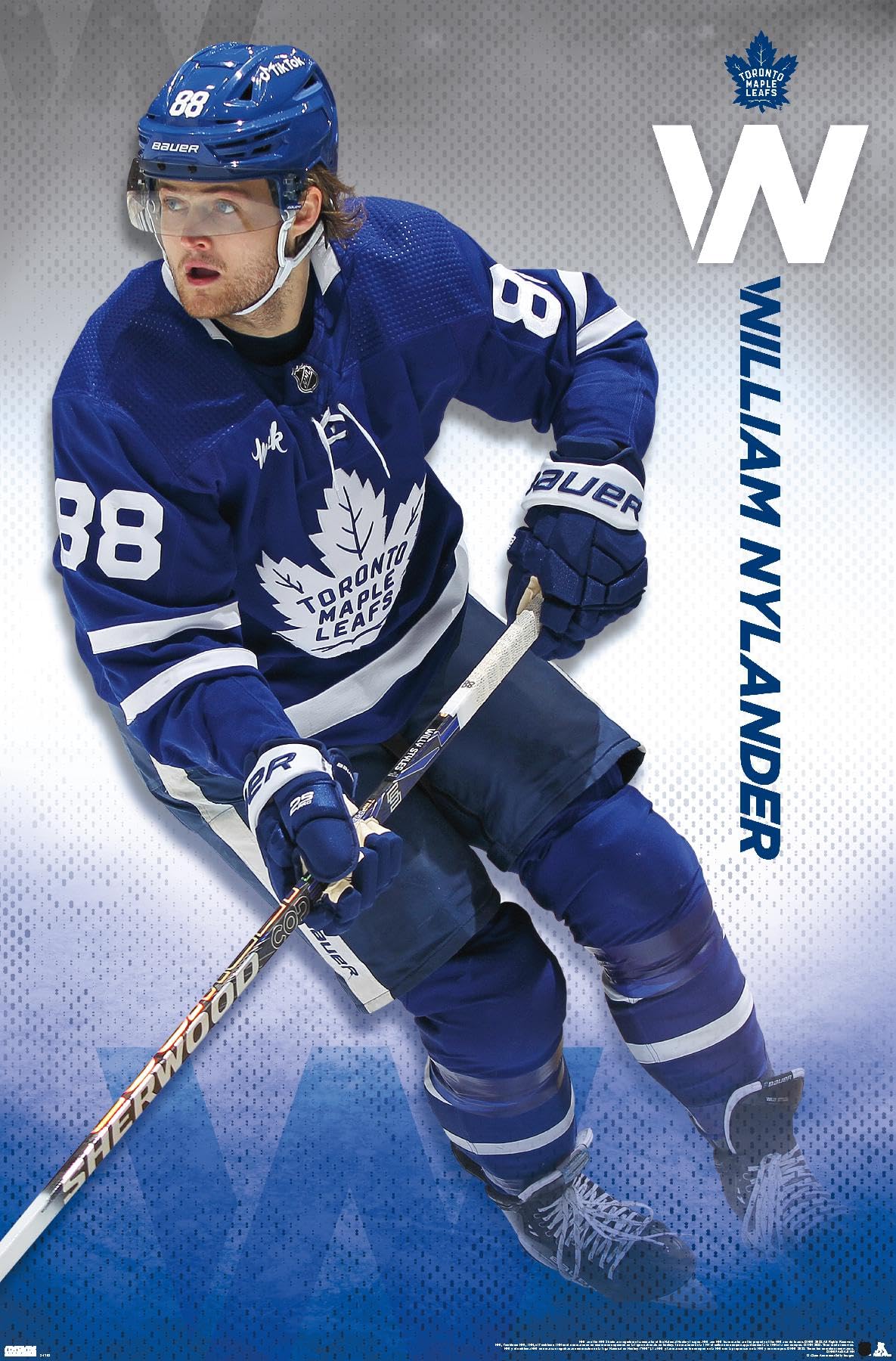 1185x1800 Trends International NHL Toronto Maple Leafs Nylander 23 Wall Poster, 34L x 22.4W, Unframed Version : Sports & Outdoors