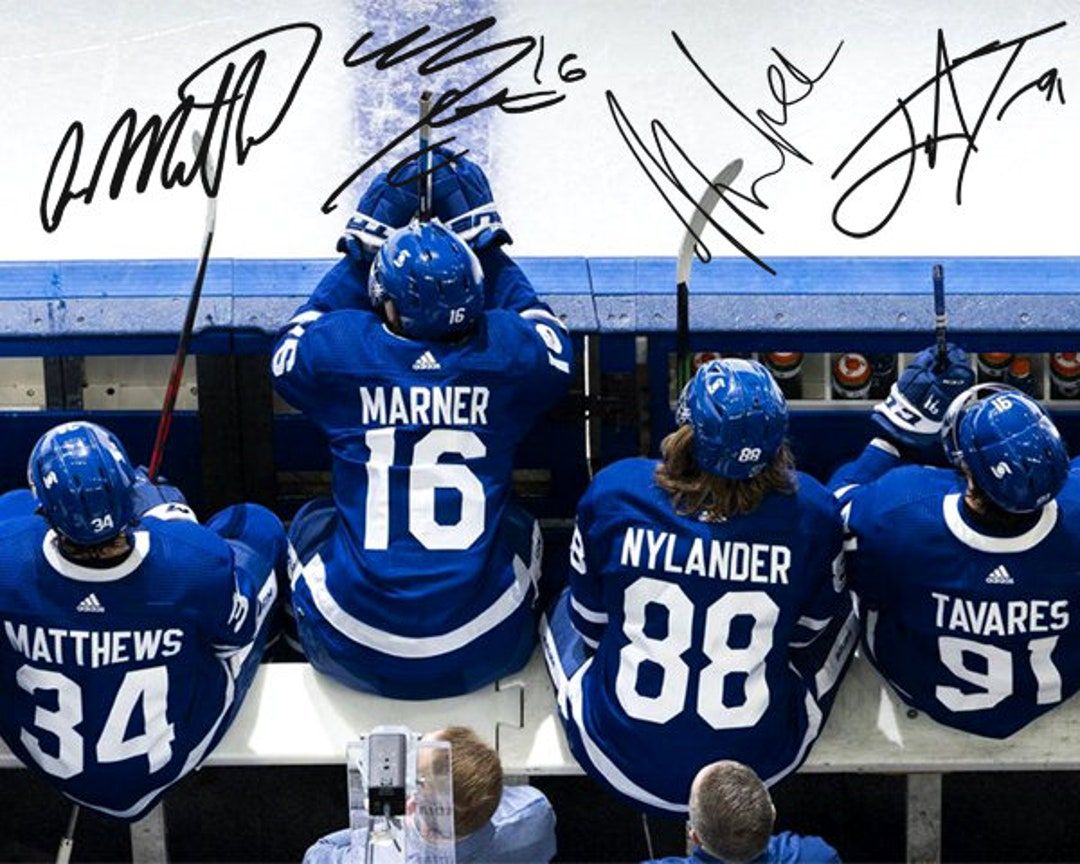 1080x864 Mitch Marner Auston Matthews William Nylander John Tavares Toronto Maple Leafs Signed Photo Autograph Print Poster Wall Art Home Decor
