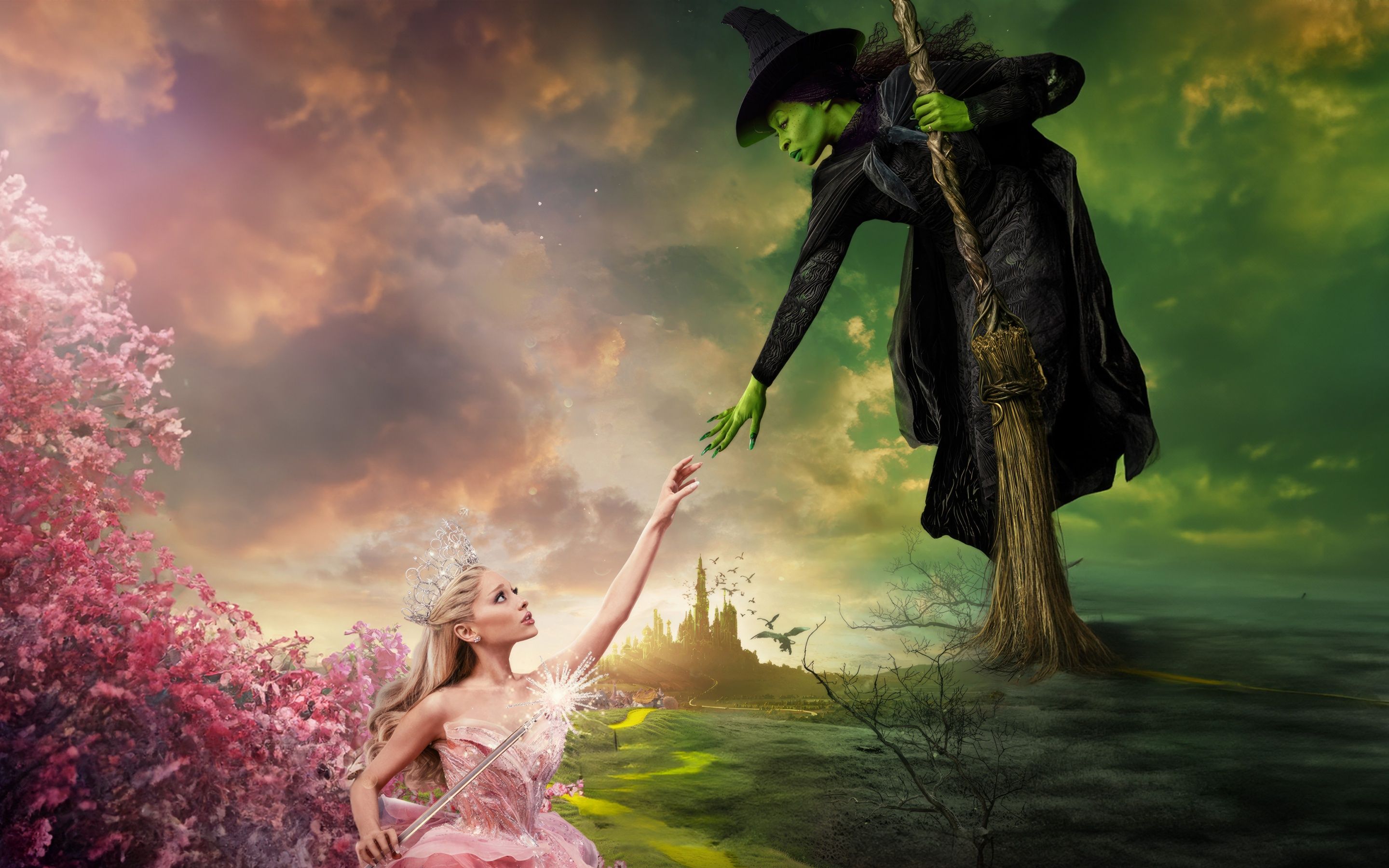 2880x1800 Cynthia Erivo Wallpaper 4K, Ariana Grande, Wicked