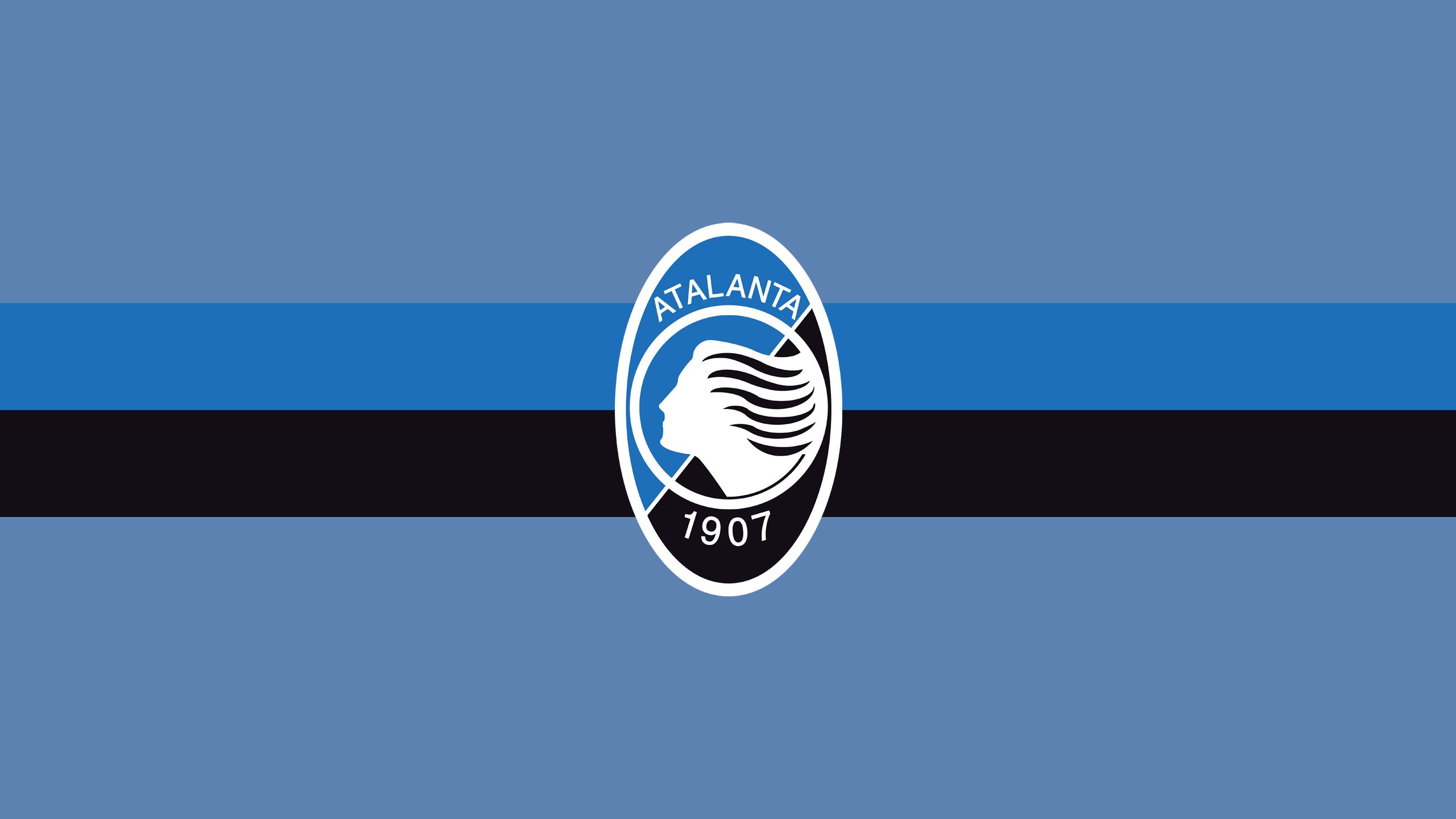 2560x1440 Logo Soccer Blue Black Background HD Atalanta B.C Wallpaper