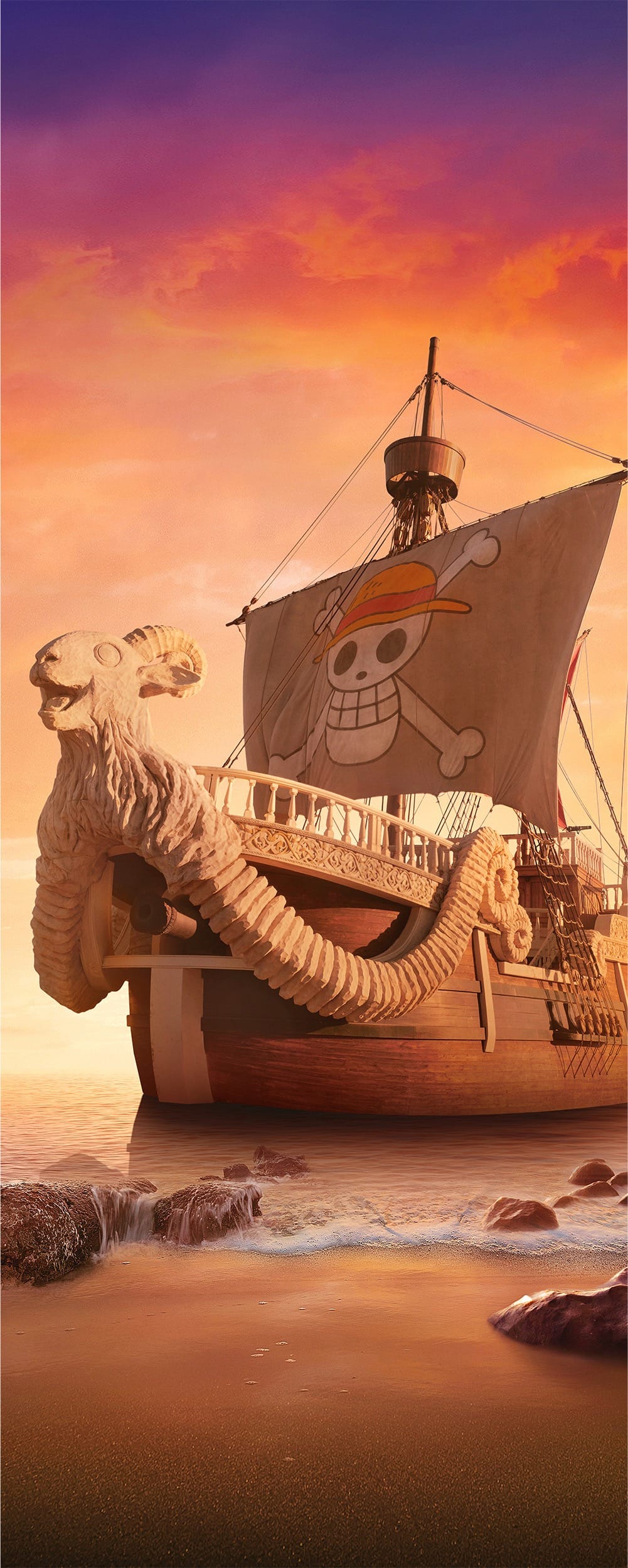 1001x2500 One Piece Netflix Wallpaper