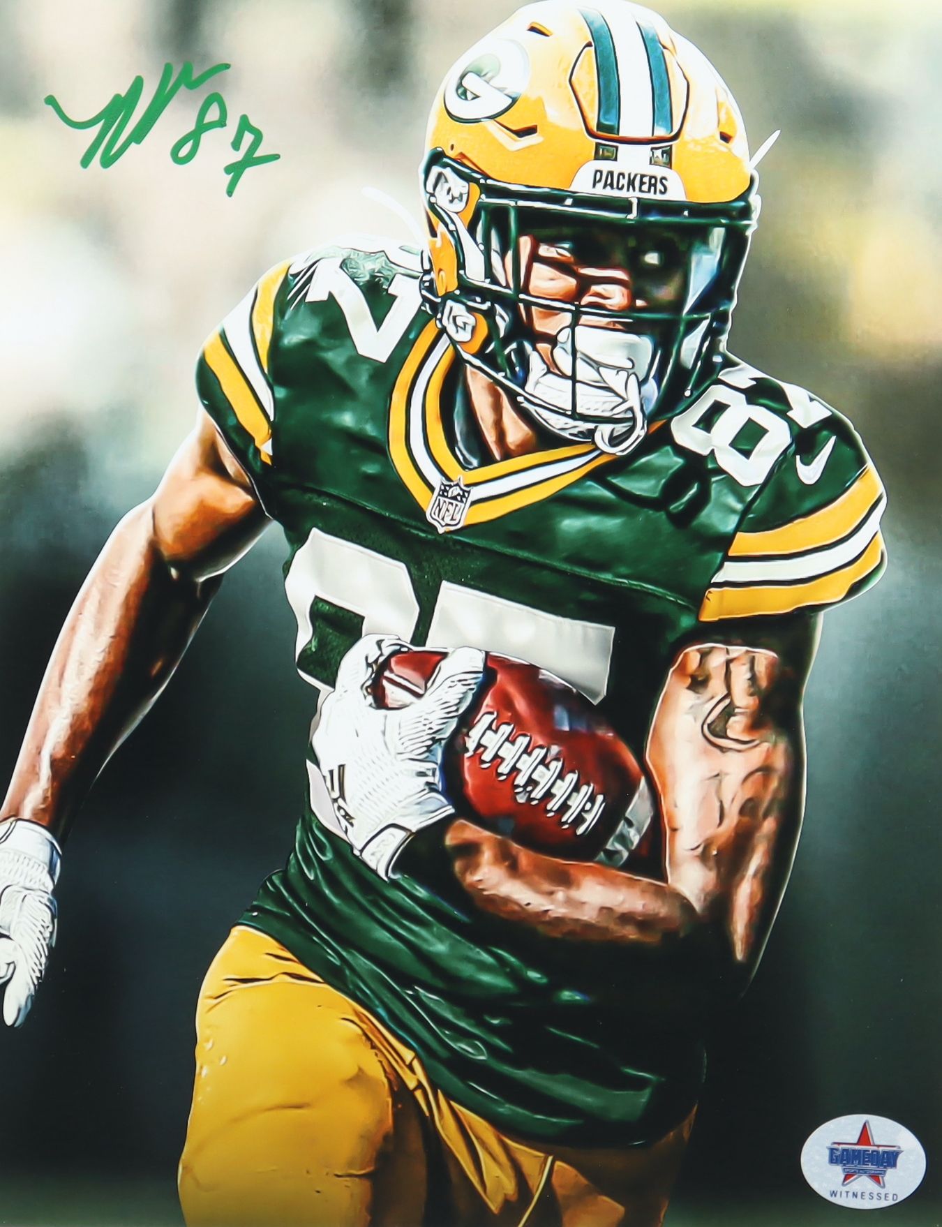 1350x1758 Romeo Doubs Signed Packers 8x10 Photo (Gameday)