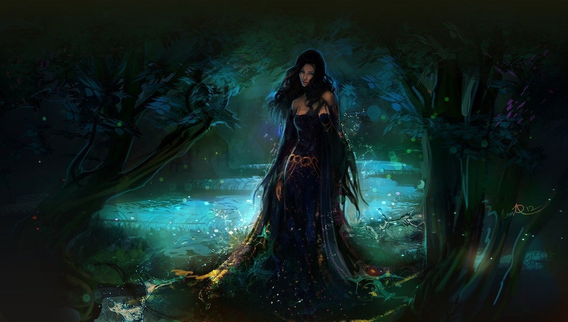1920x1089 Dark Fantasy Women Wallpaper