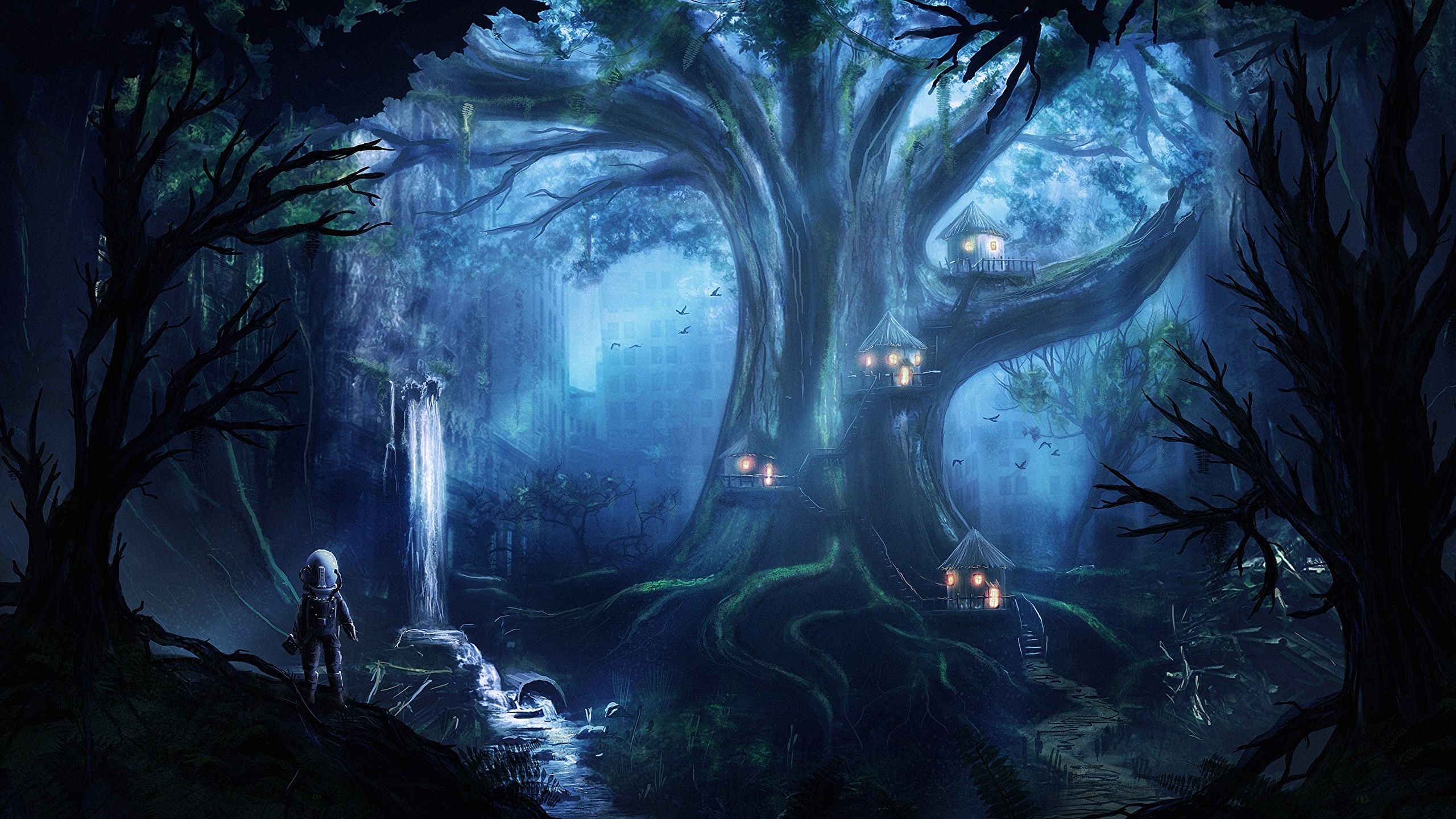 2560x1440 Wallpaper Fantastic Art, Elf, Fantasy, Art, Dark Fantasy, Background Free Image