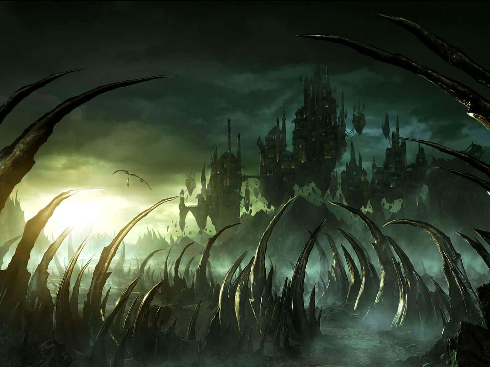 1566x1175 Download Let your imagination wander and explore the depths of dark fantasy. Wallpaper
