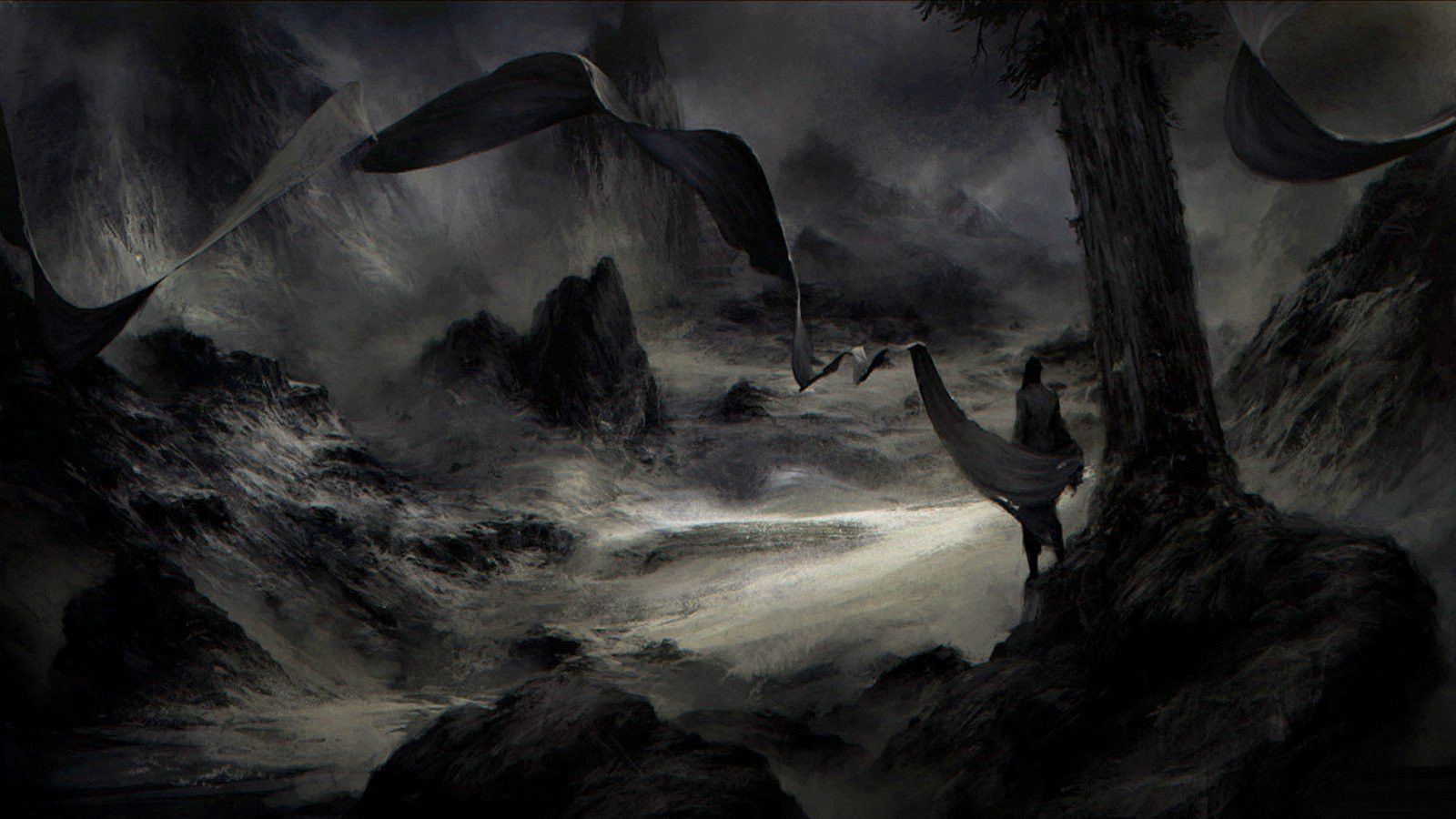 1600x900 Dark, Art, Digital Art, Surreal, Mysterious Dark Wallpaper HD 111277