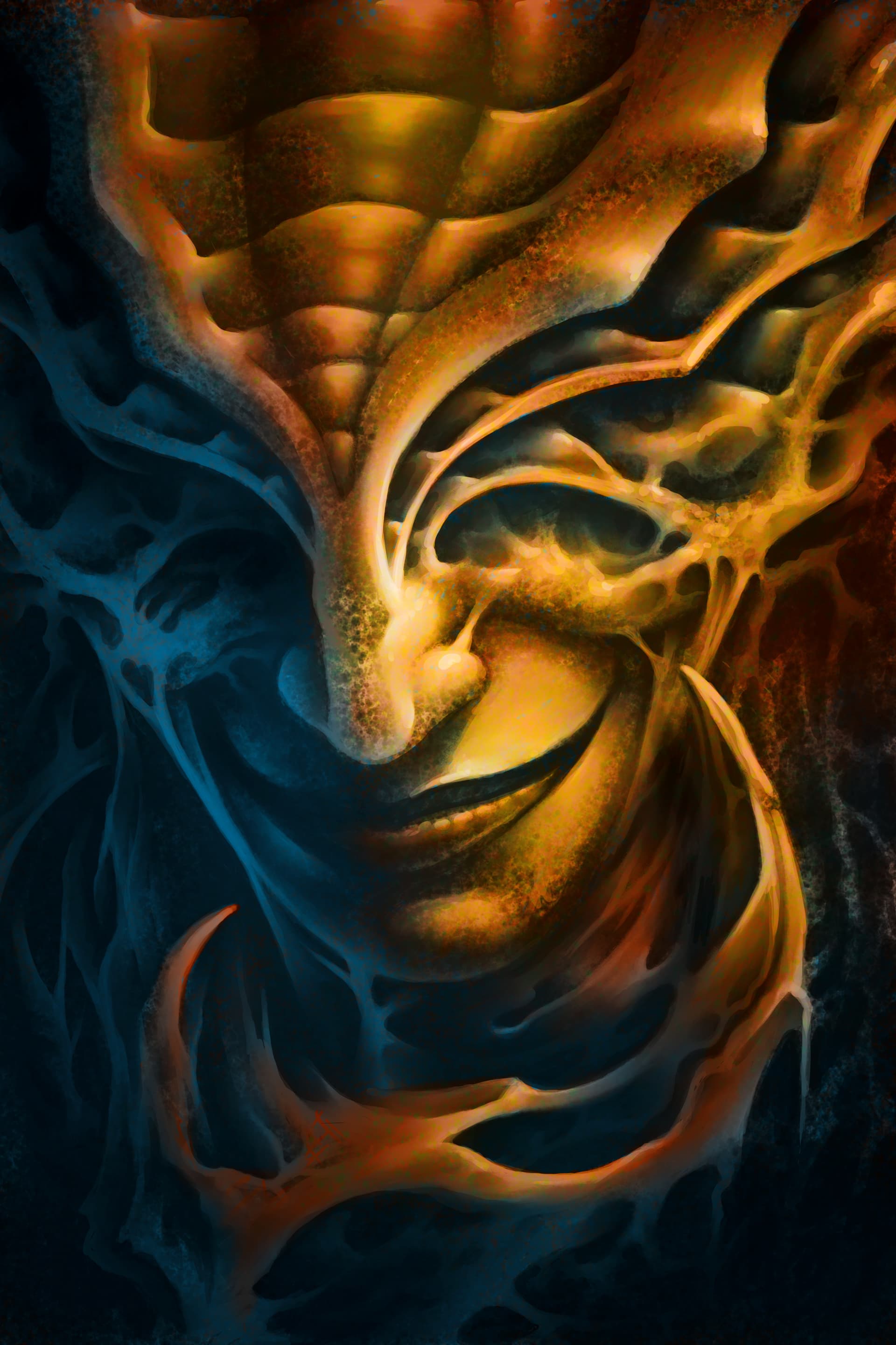 1920x2880 Smile, dark fantasy creature