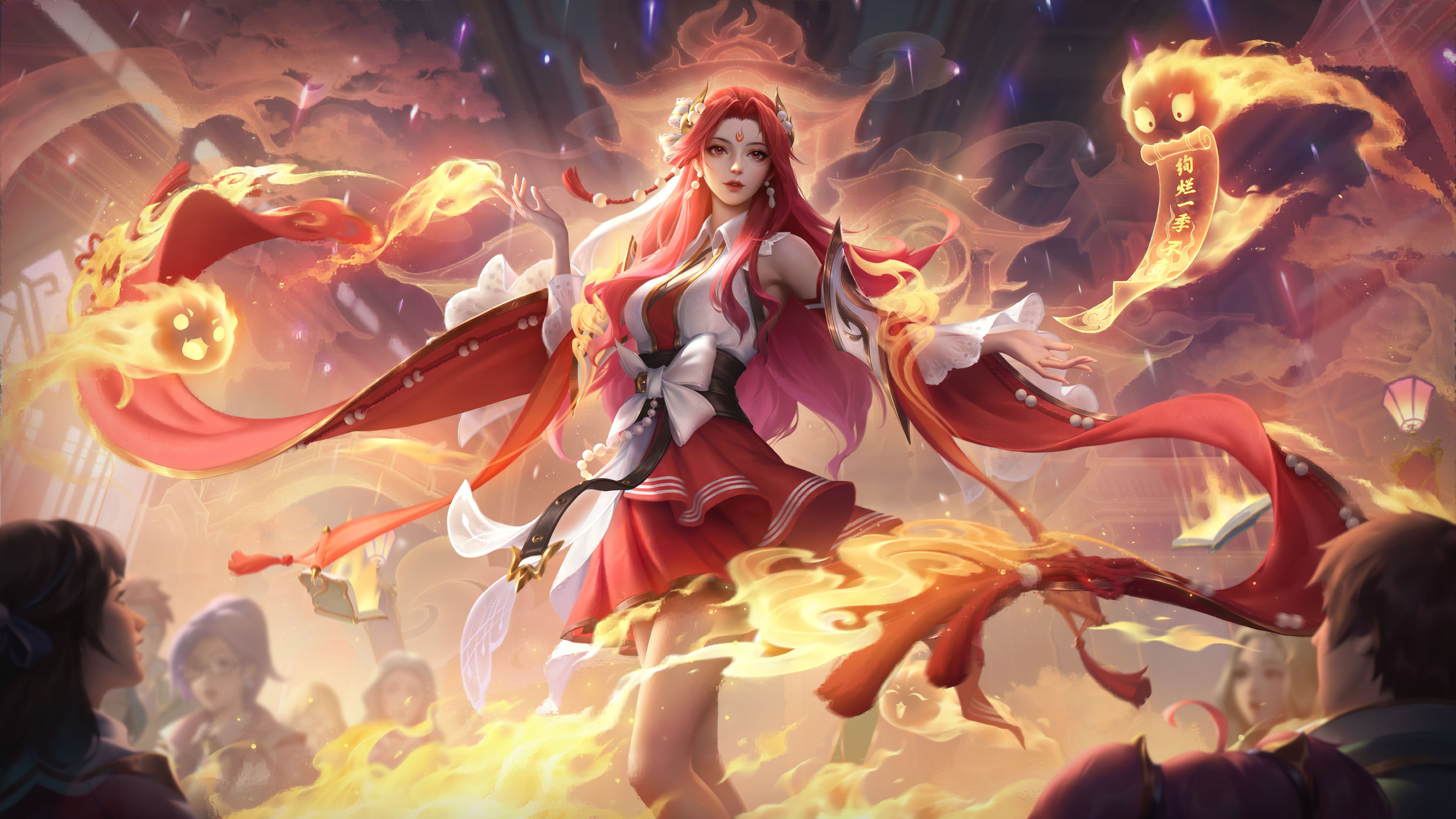 7680x4320 Jiang Ziya, Angela, Bian Que, Chang'e, Daji, Diao Chan, Ganjiang Moye, Gao Jianli 4K 8K HD Honor of Kings Wallpaper