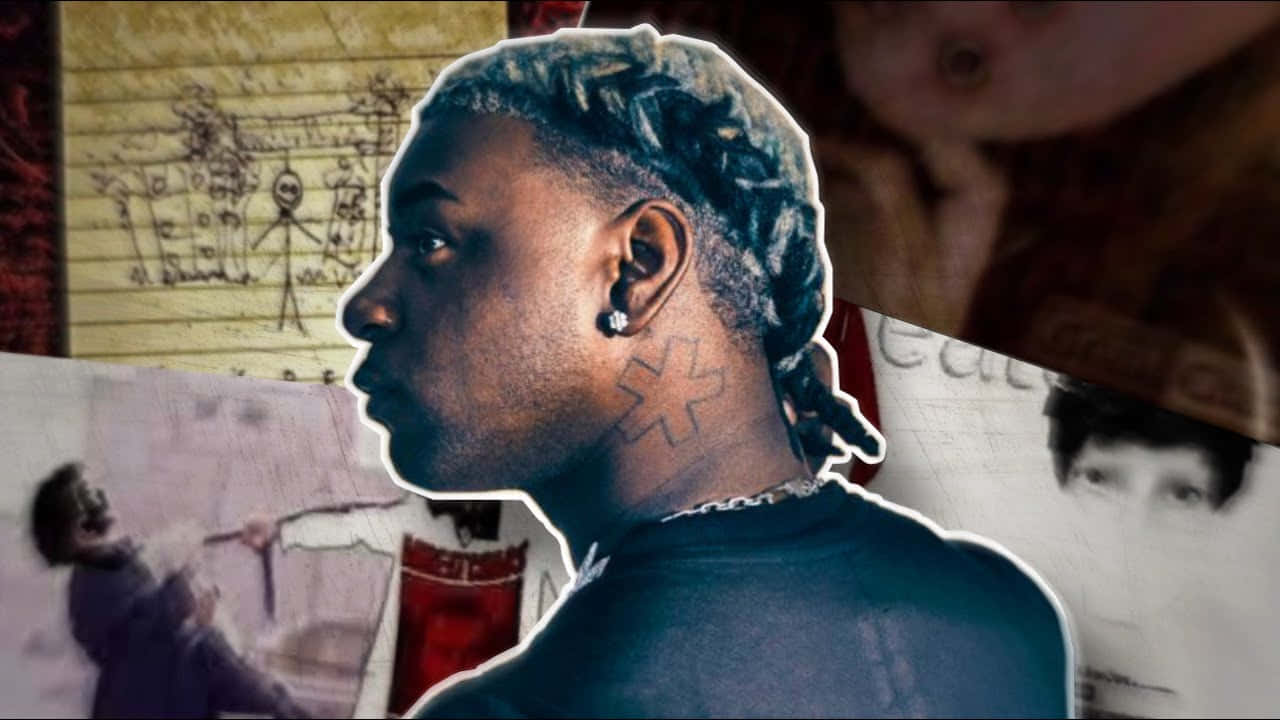1280x720 Download Ken Carson Profile Artistic Collage Wallpaper