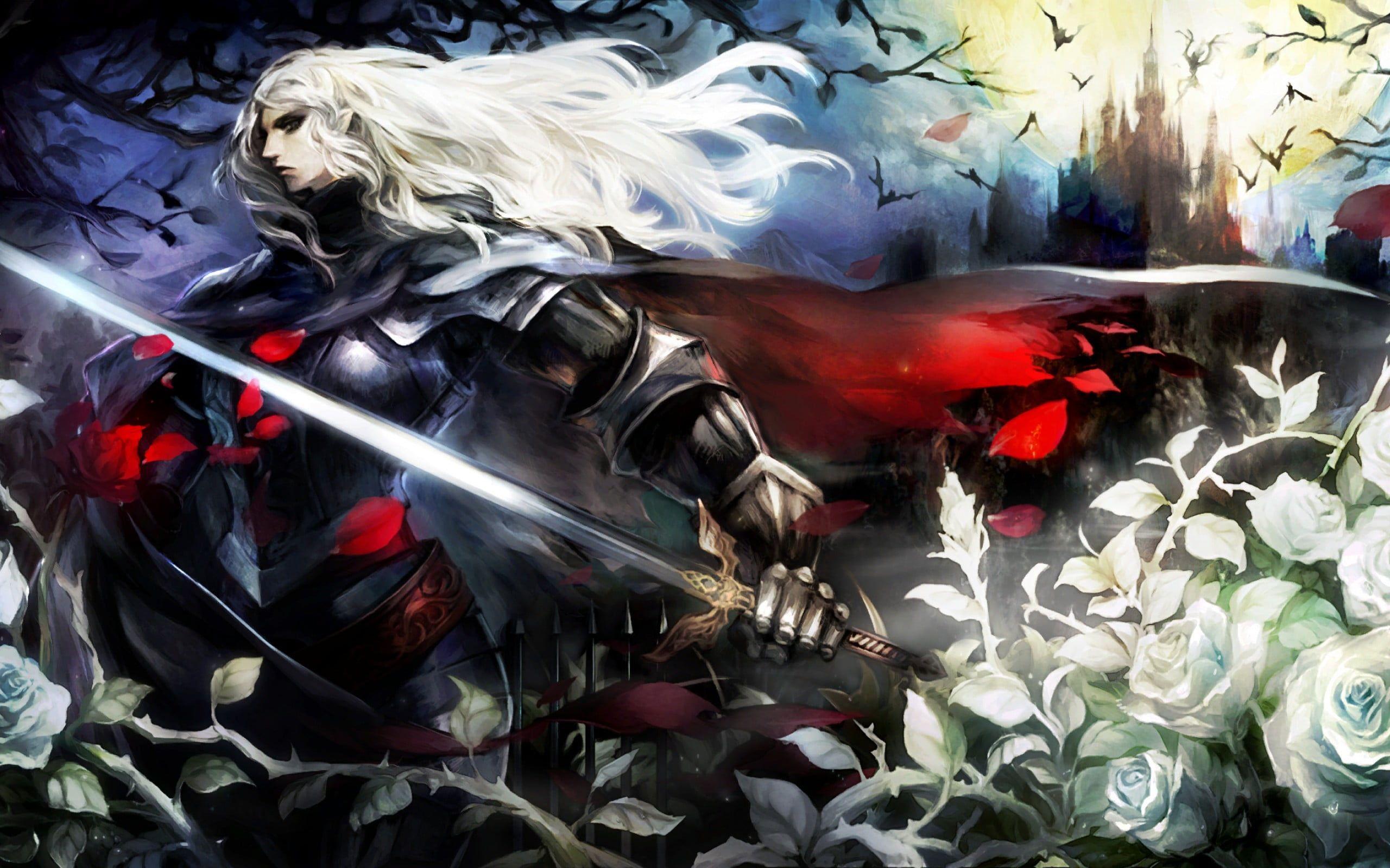 2560x1600 Lancelot from Mobile Legend, Dragon's Crown, castle, rose, RPG HD wallpaper