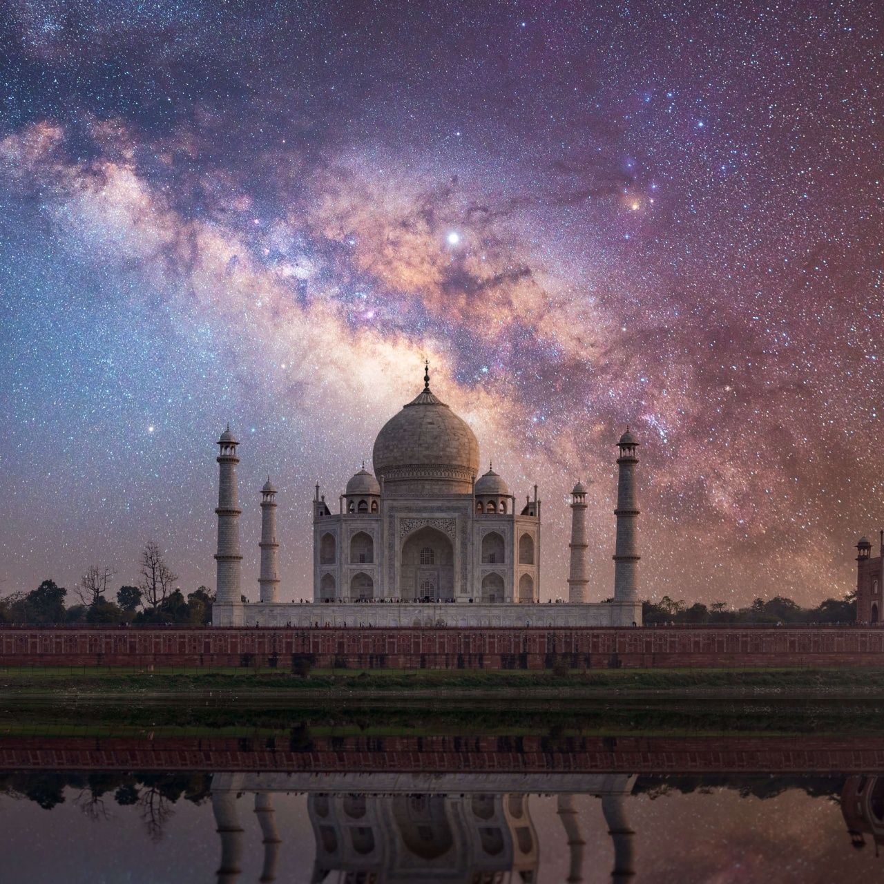 1280x1280 Taj Mahal Wallpaper 4K, UNESCO World Heritage Site, Agra