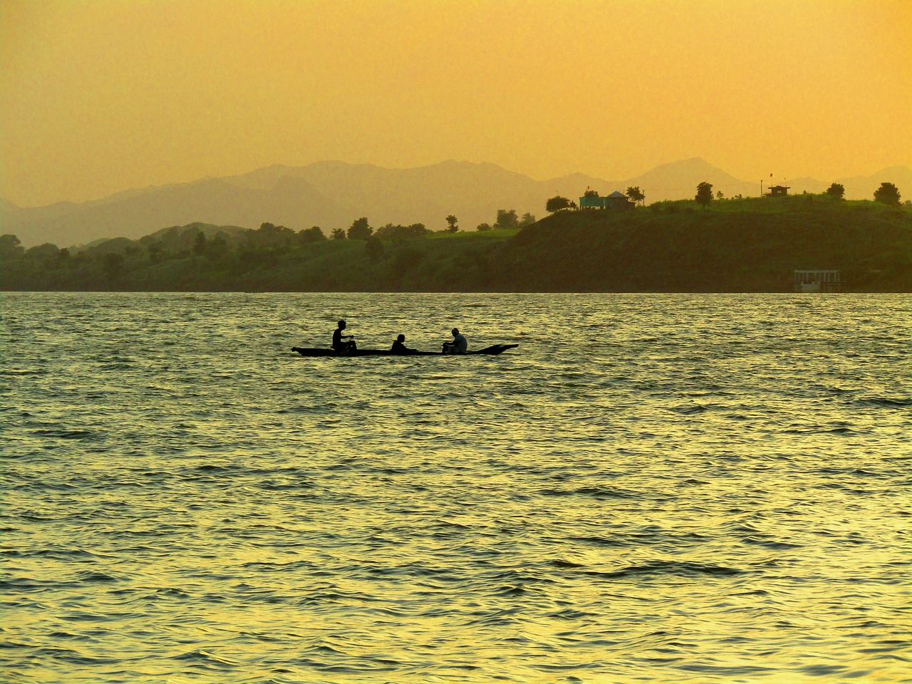 1280x960 River, sunset, riverside sunset, narmada river, madhya pradesh