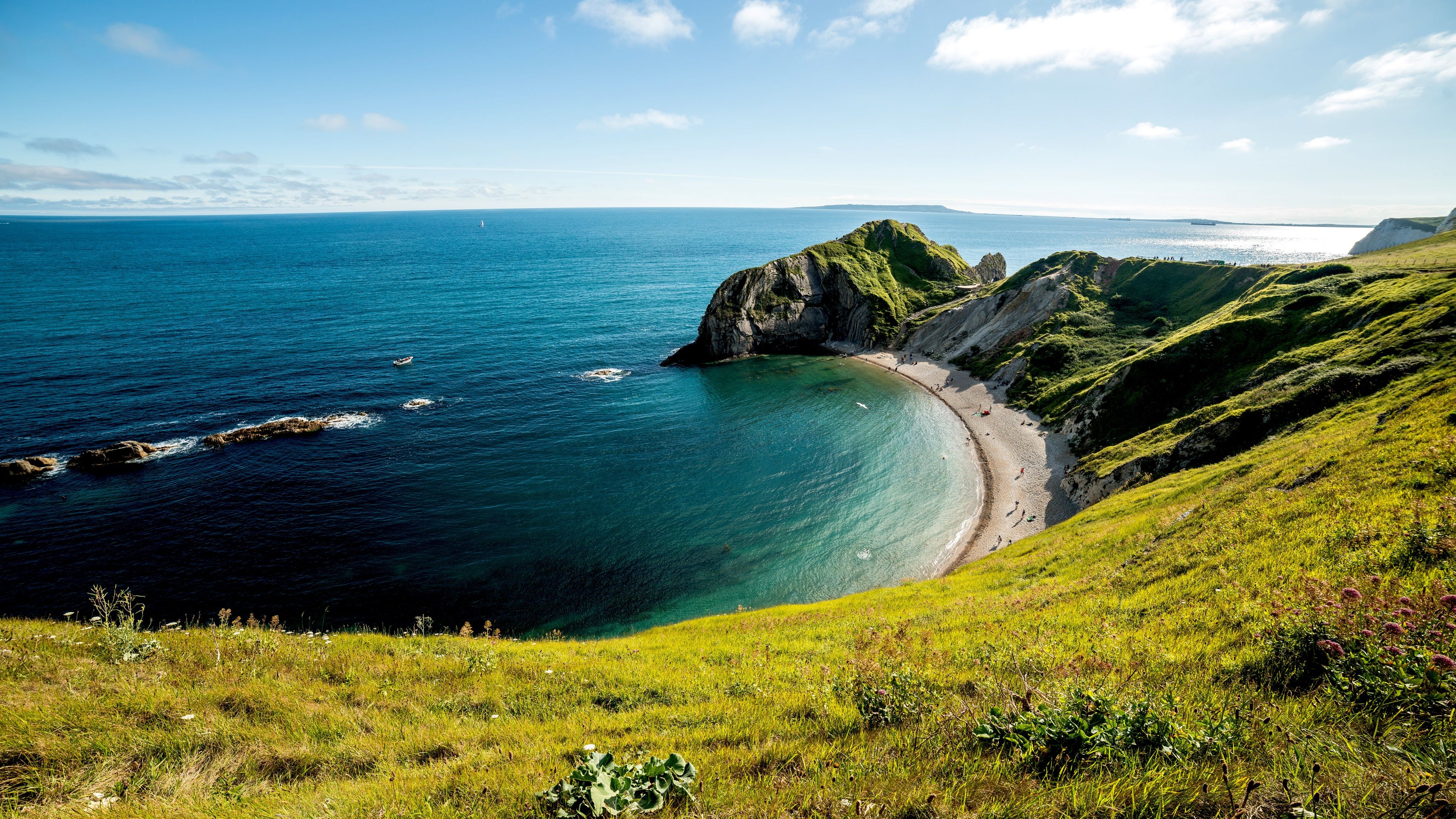 3840x2160 Durdle Door Wallpaper 4K, Coastline, Beach, Dorset, England