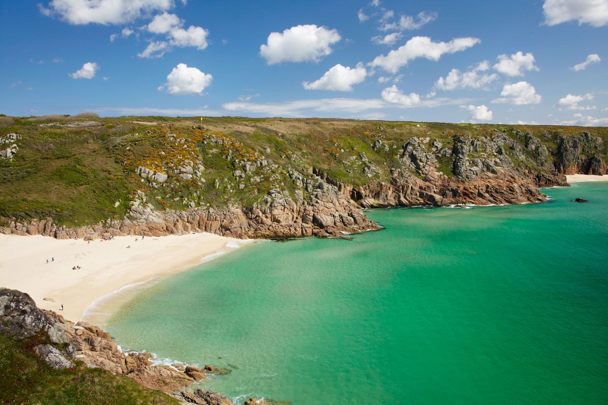 1237x825 Porthcurno Beach, England Mural Wallpaper Your Way