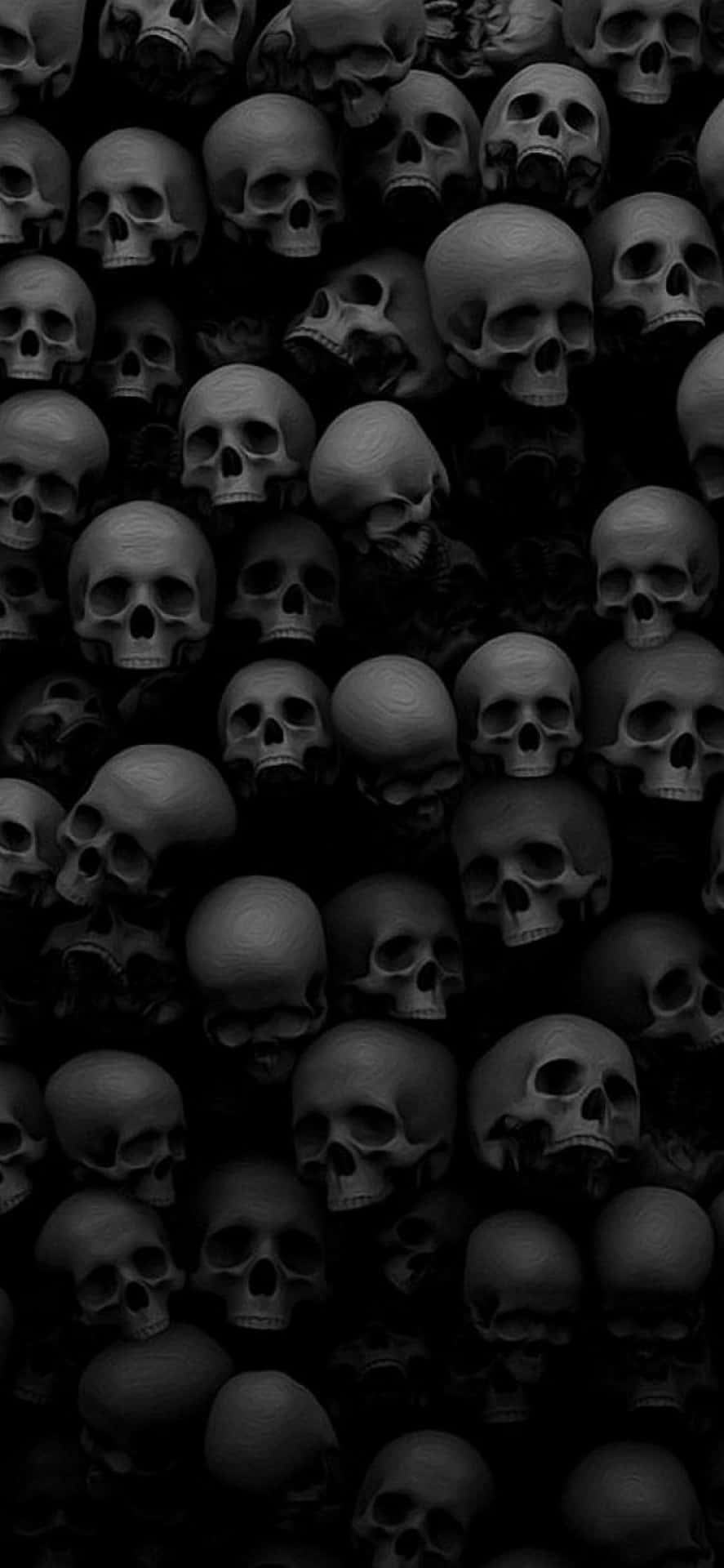 887x1920 Download Aesthetic iPhone Horror Skulls Wallpaper