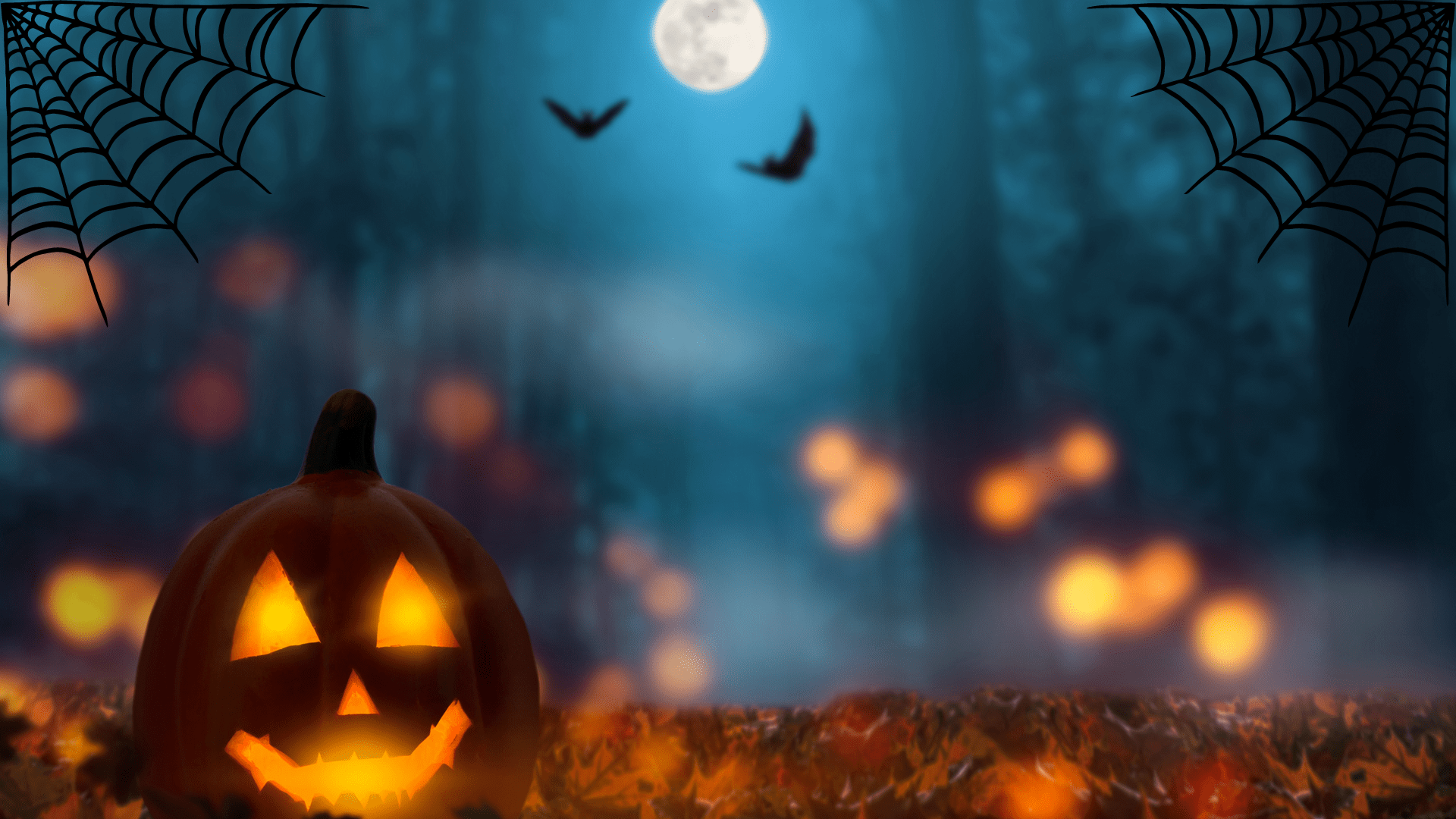 1920x1080 Cute Halloween Aesthetic Wallpaper Background (FREE)