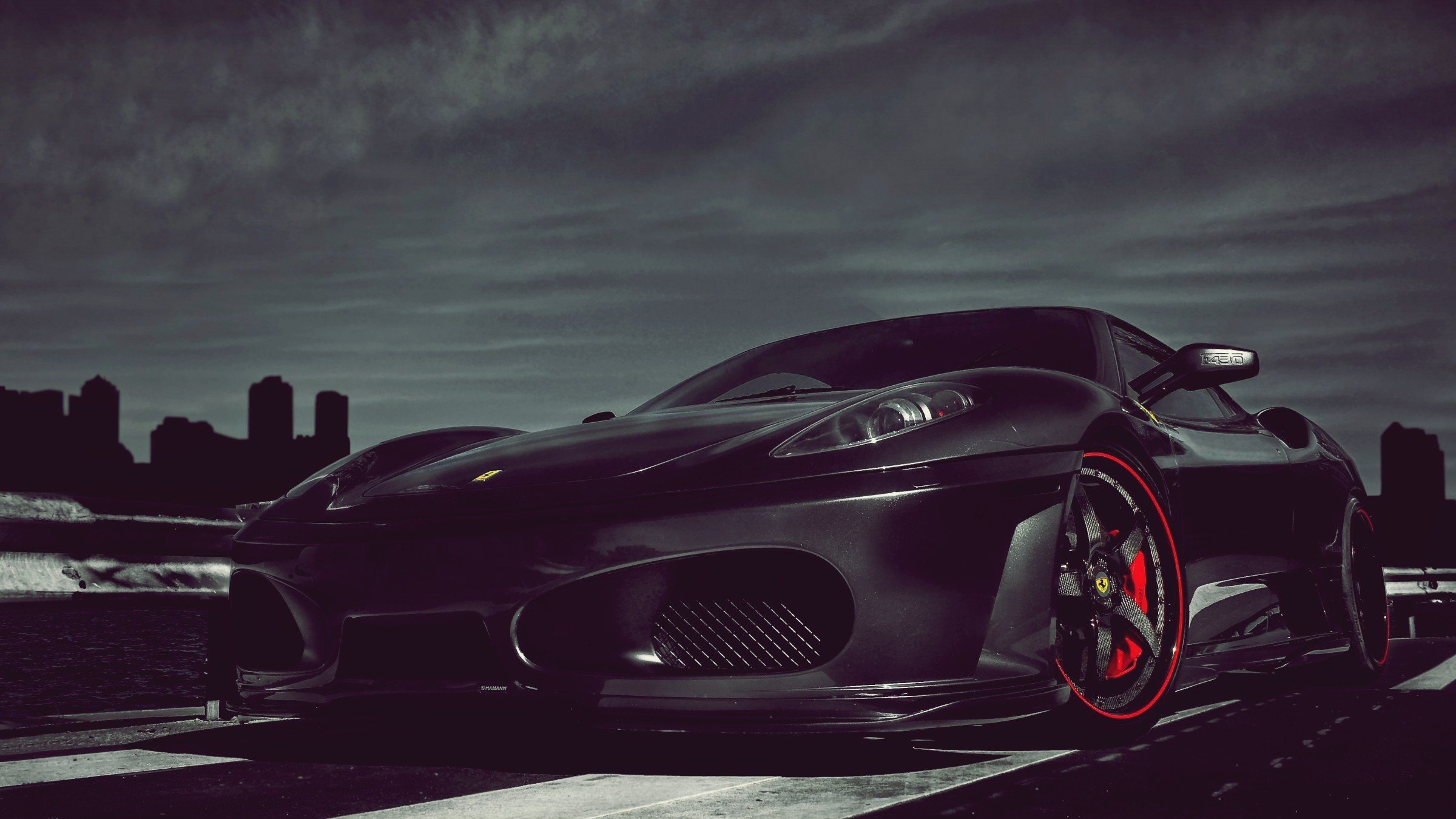 2400x1350 Ferrari Car, Night, Supercars, Ferrari, F430 Wallpaper HD / Desktop and Mobile Background
