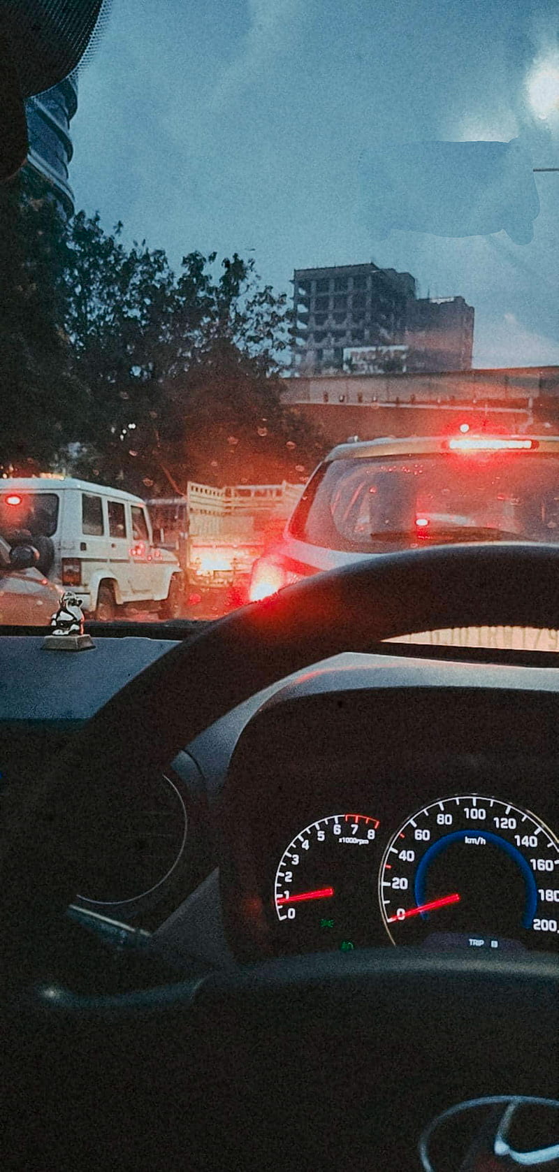800x1677 Monsoon Evening, aesthetic, vibe, car, night, autos, vibes, dashboard, HD phone wallpaper