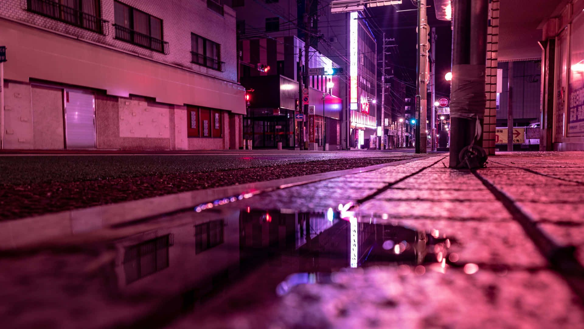 1920x1080 Night Street Picture