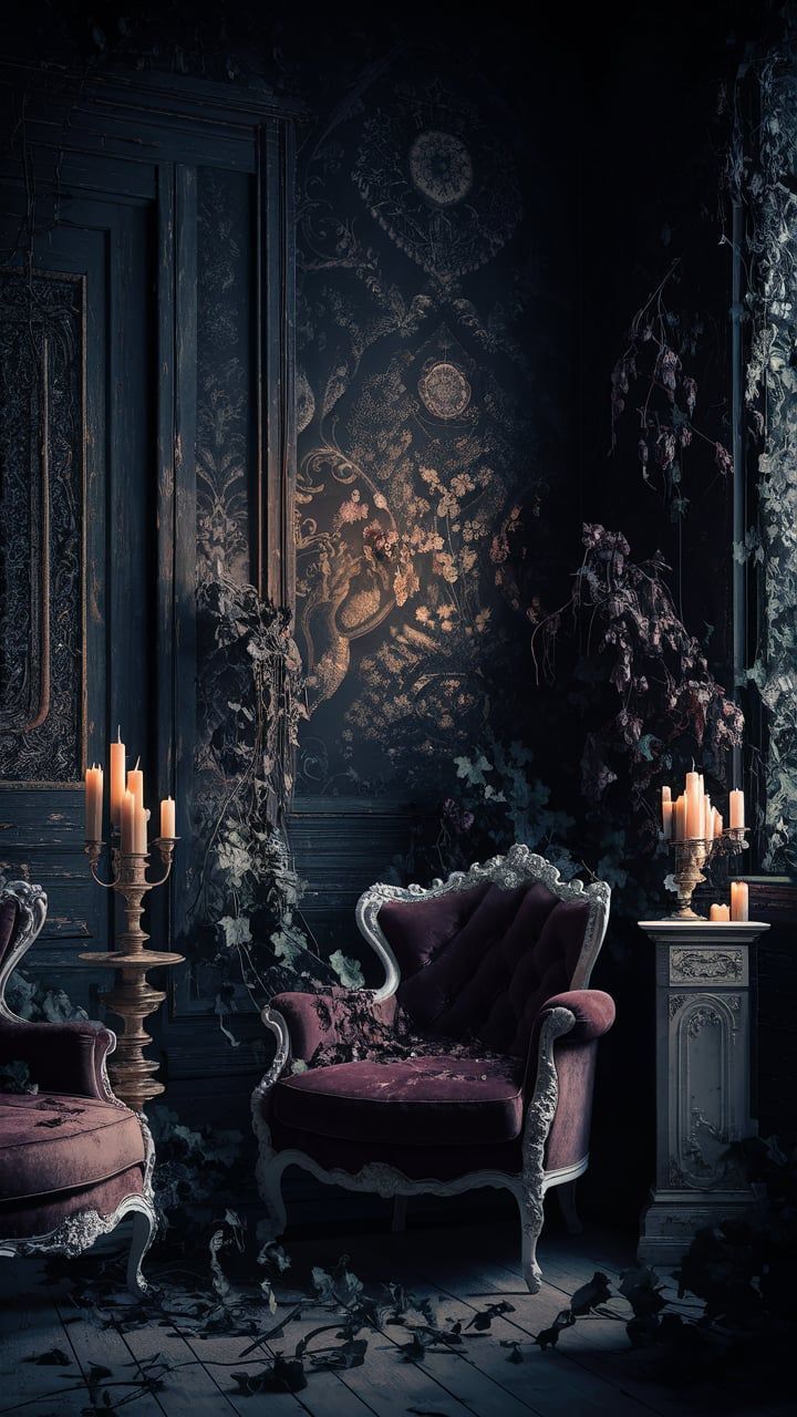 720x1280 Enigmatic Elegance: Dark Vintage Aesthetic Wallpaper
