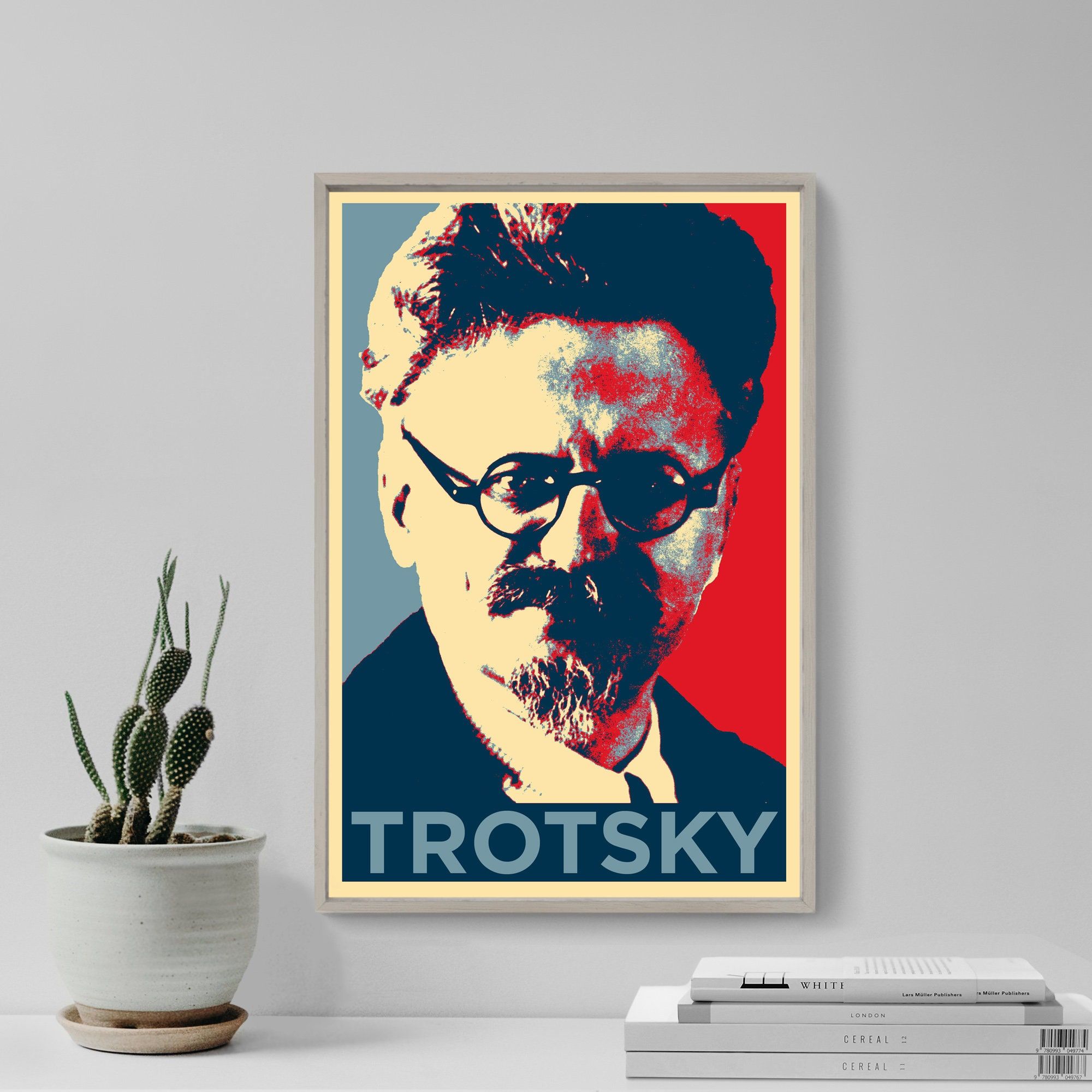 2000x2000 Leon Trotsky Original Art Print Poster Gift Wall Decor Portrait, Socialism, Communism, Marxism, Politics