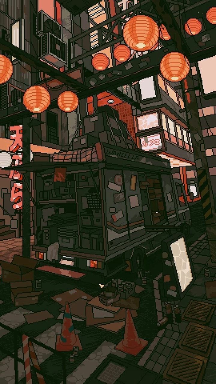 720x1280 wallpaper, orange and asian