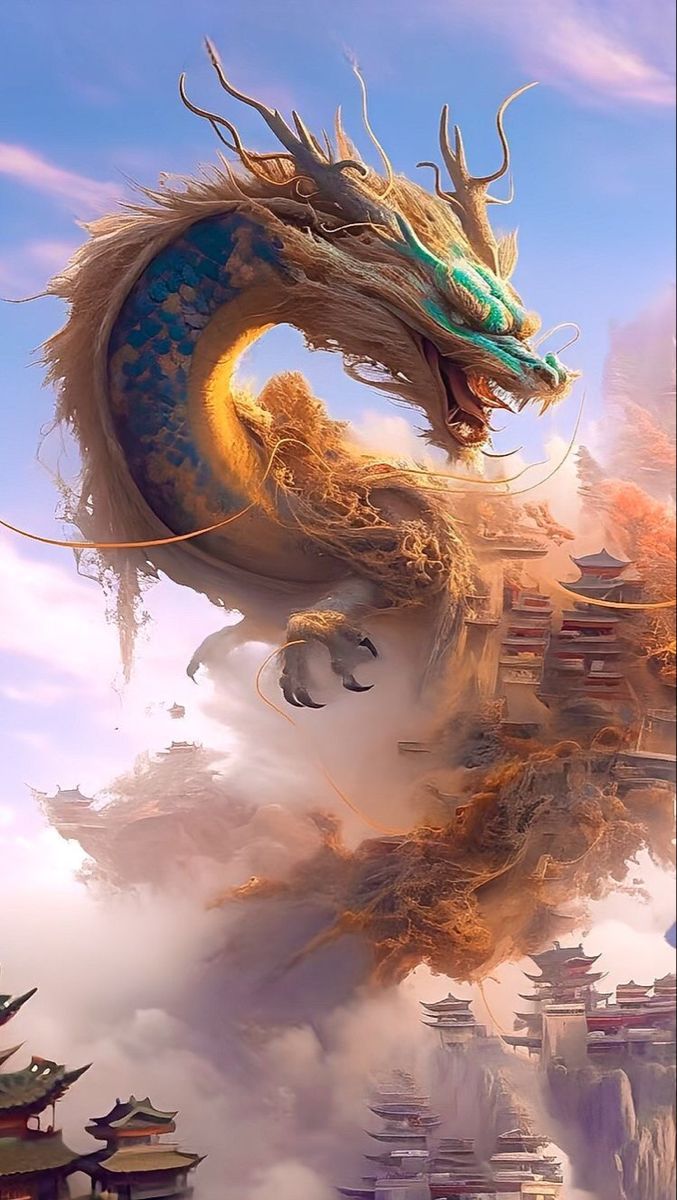677x1200 Cool chinese dragon wallpaper