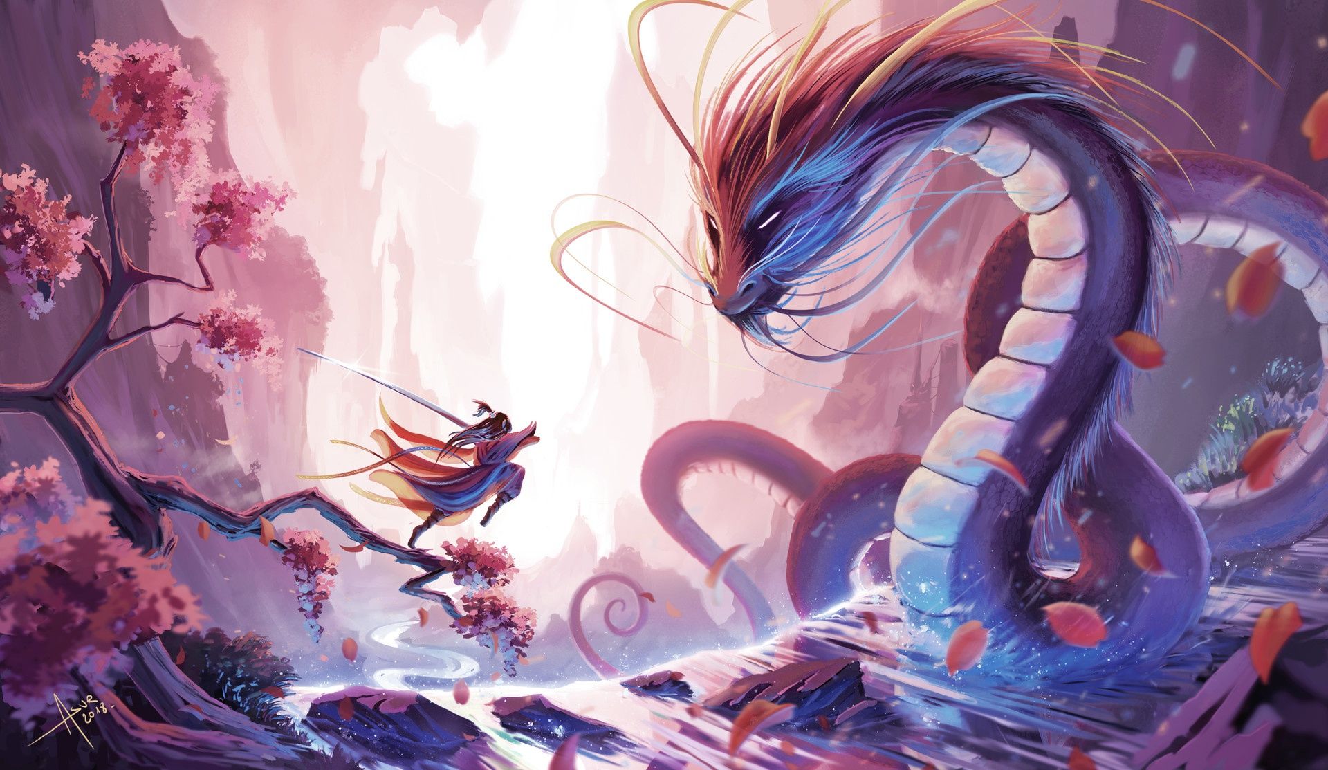 1920x1113 Wallpaper fiction, dragon, China, Asia, figure, warrior, art, China for mobile and desktop, section фантастика, resolution 1920x1113