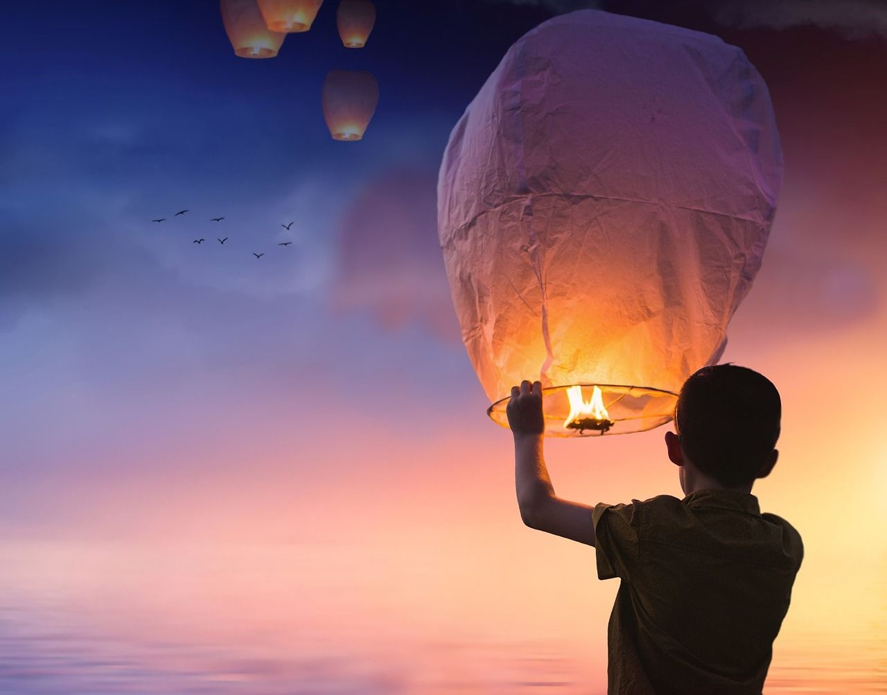 1280x1002 Free Sky Lantern & Lantern Image