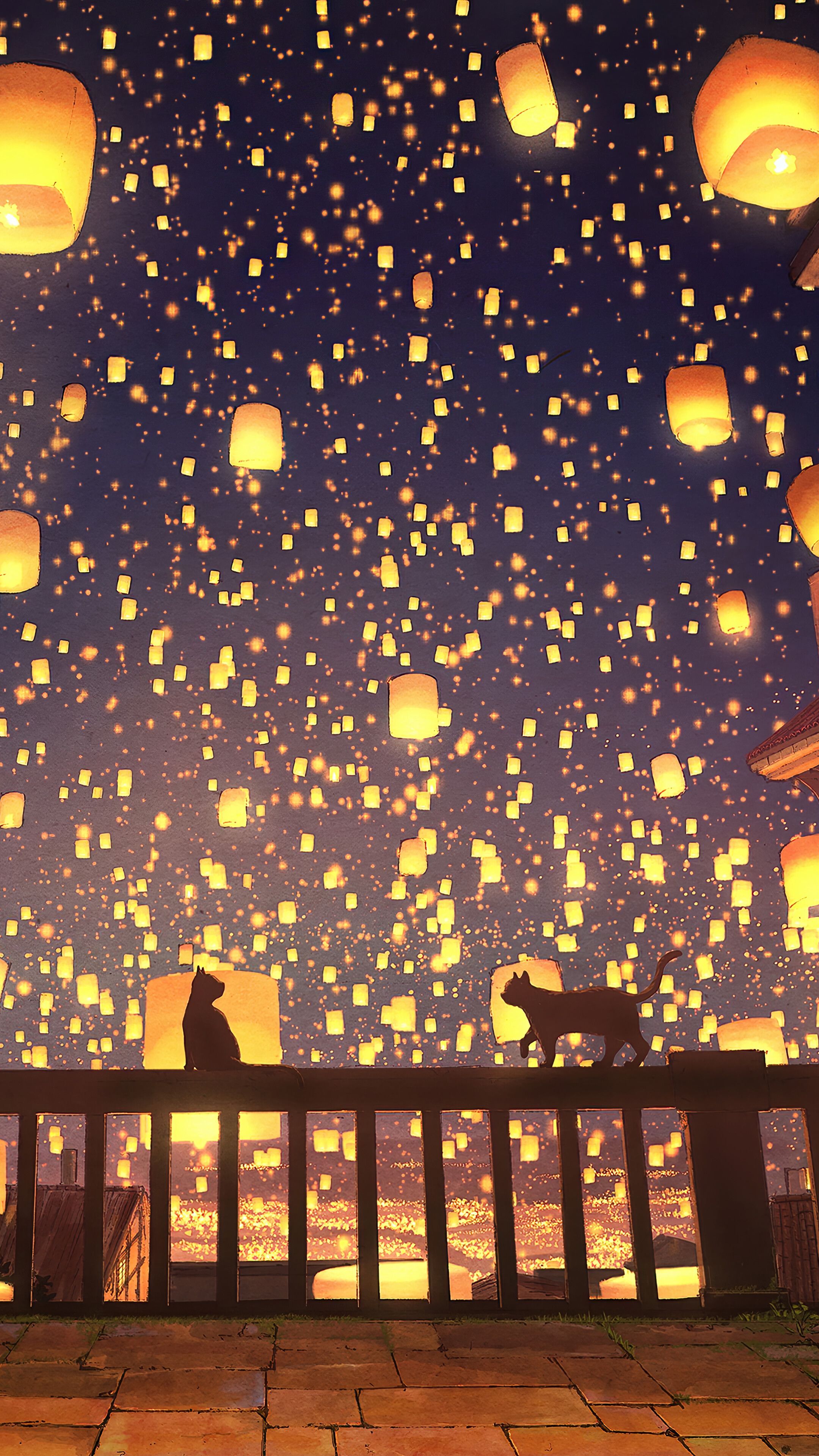 2160x3840 Sky Lantern Wallpaper