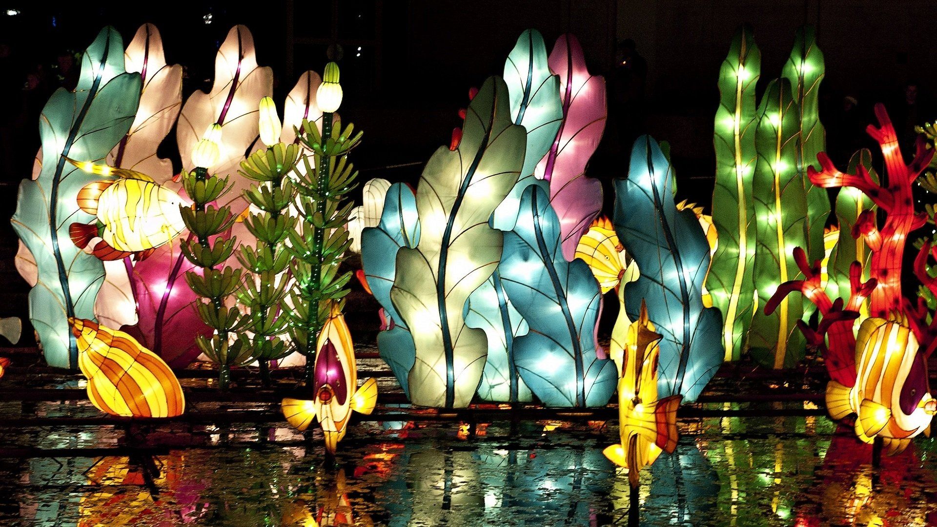 1920x1080 Festival of Lights: Vibrant Paper Lanterns HD Wallpaper Celebration