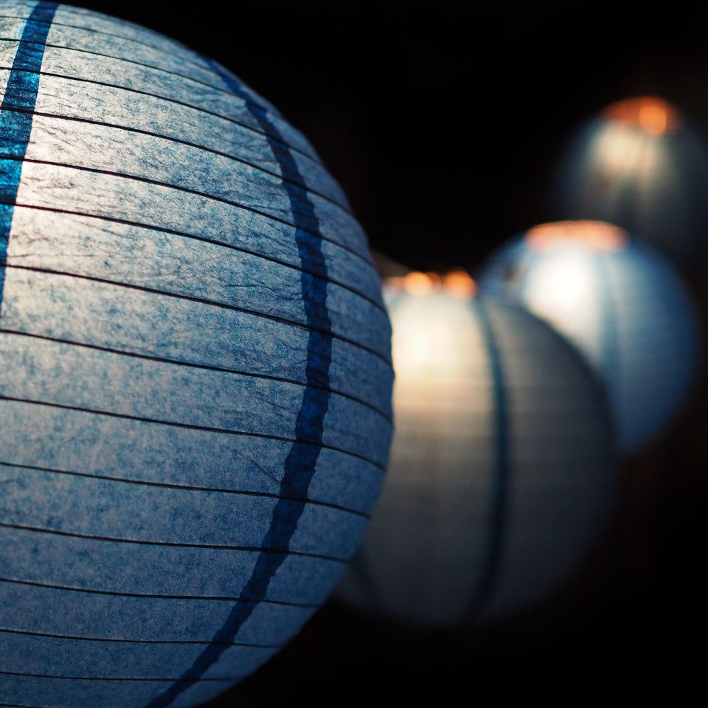 1000x1000 MoonBright 12 Navy Blue Paper Lantern String Light Set (10 Pack Combo Kit)