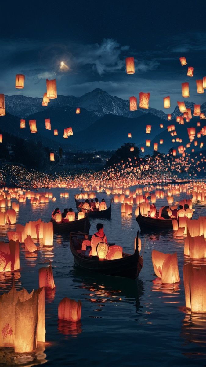 675x1200 Floating Lantern Festival: Mesmerizing Night