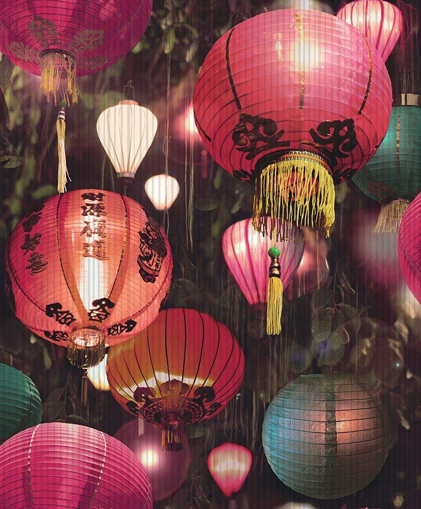 828x1000 Japanese Lantern Wallpaper Oriental Textured Vinyl Paste Wall Y L Tian : Amazon.co.uk: DIY & Tools