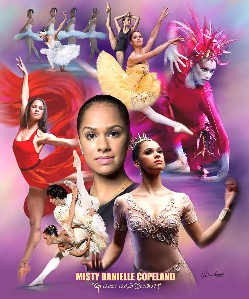 833x1000 Misty Copeland Ballet, Wishum Gregory Art, Wall Decor Print Poster 20 x 16