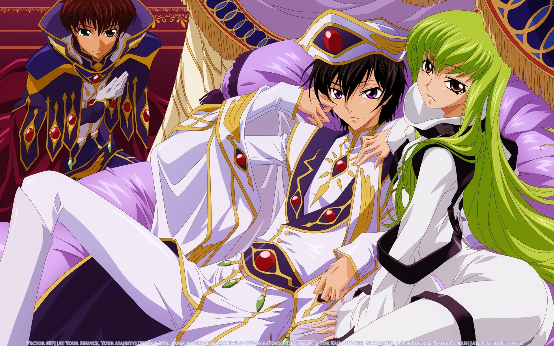1920x1200 Code Geass, Kururugi Suzaku, Lamperouge Lelouch, C.C. Wallpaper HD / Desktop and Mobile Background