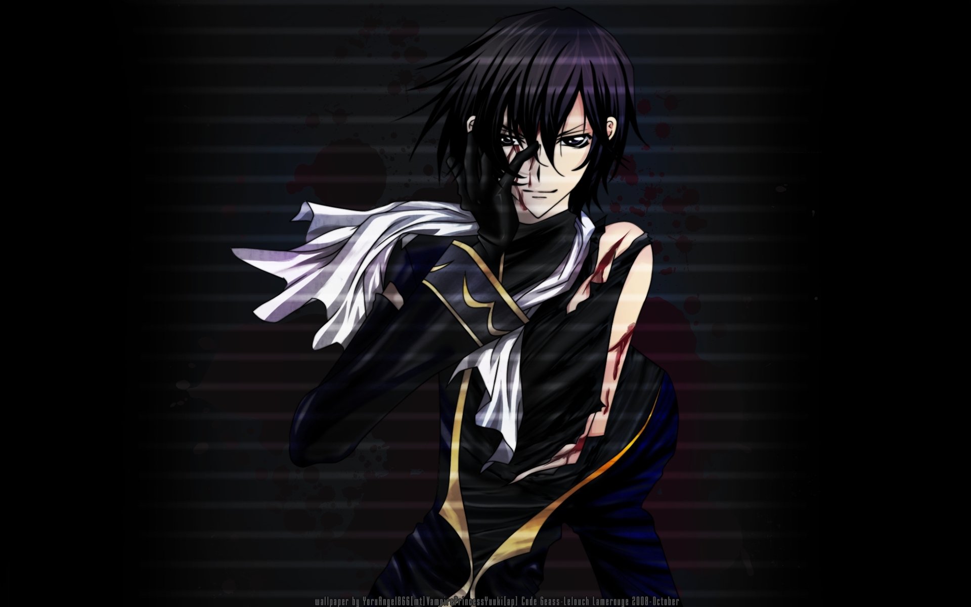 1920x1200 Code Geass HD Anime Wallpaper: Lelouch's Shadowed Resolve