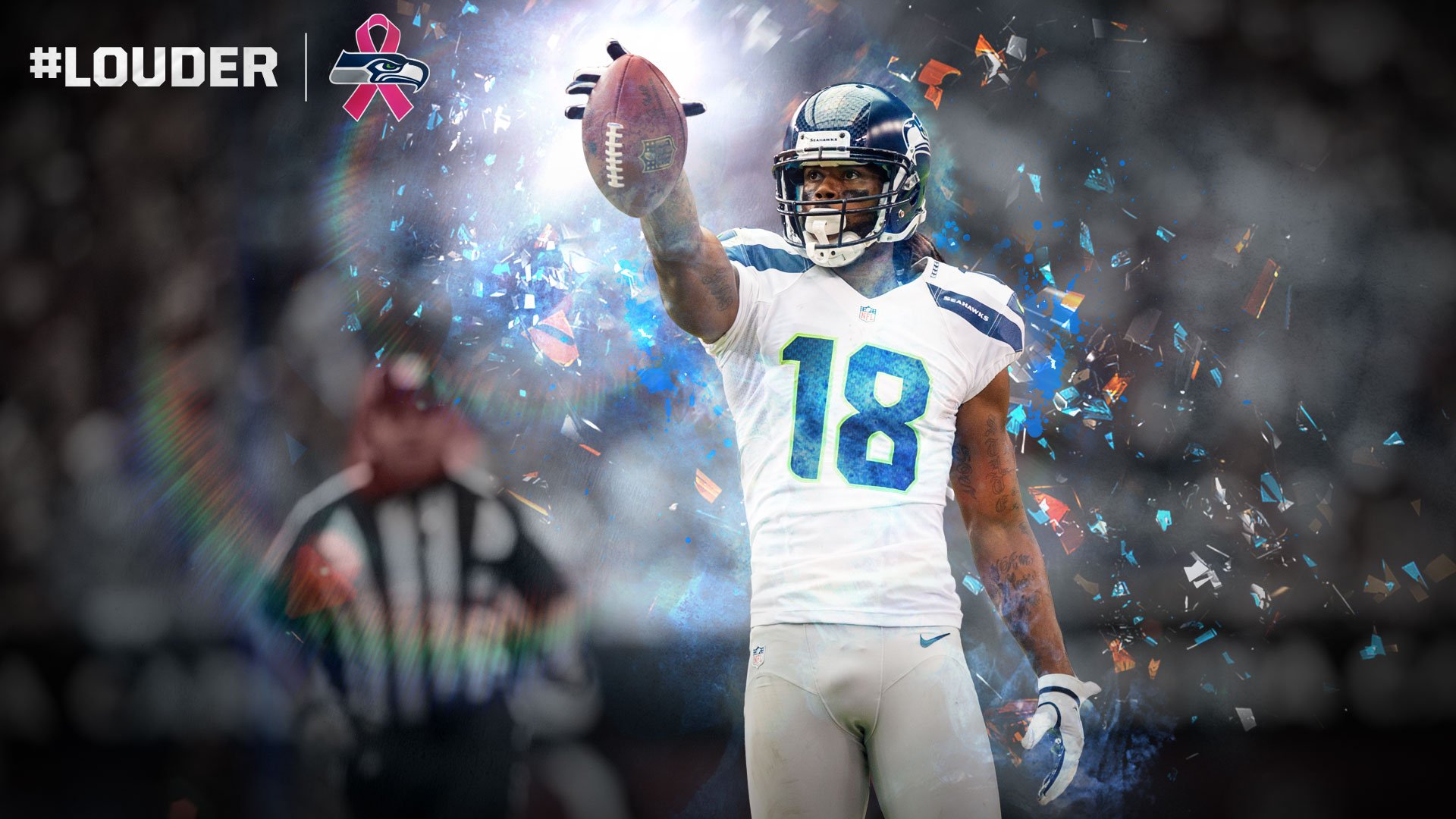 1920x1080 Seattle Seahawks Player Is Wearing Number 18 Jersey HD Seattle Seahawks Wallpaper