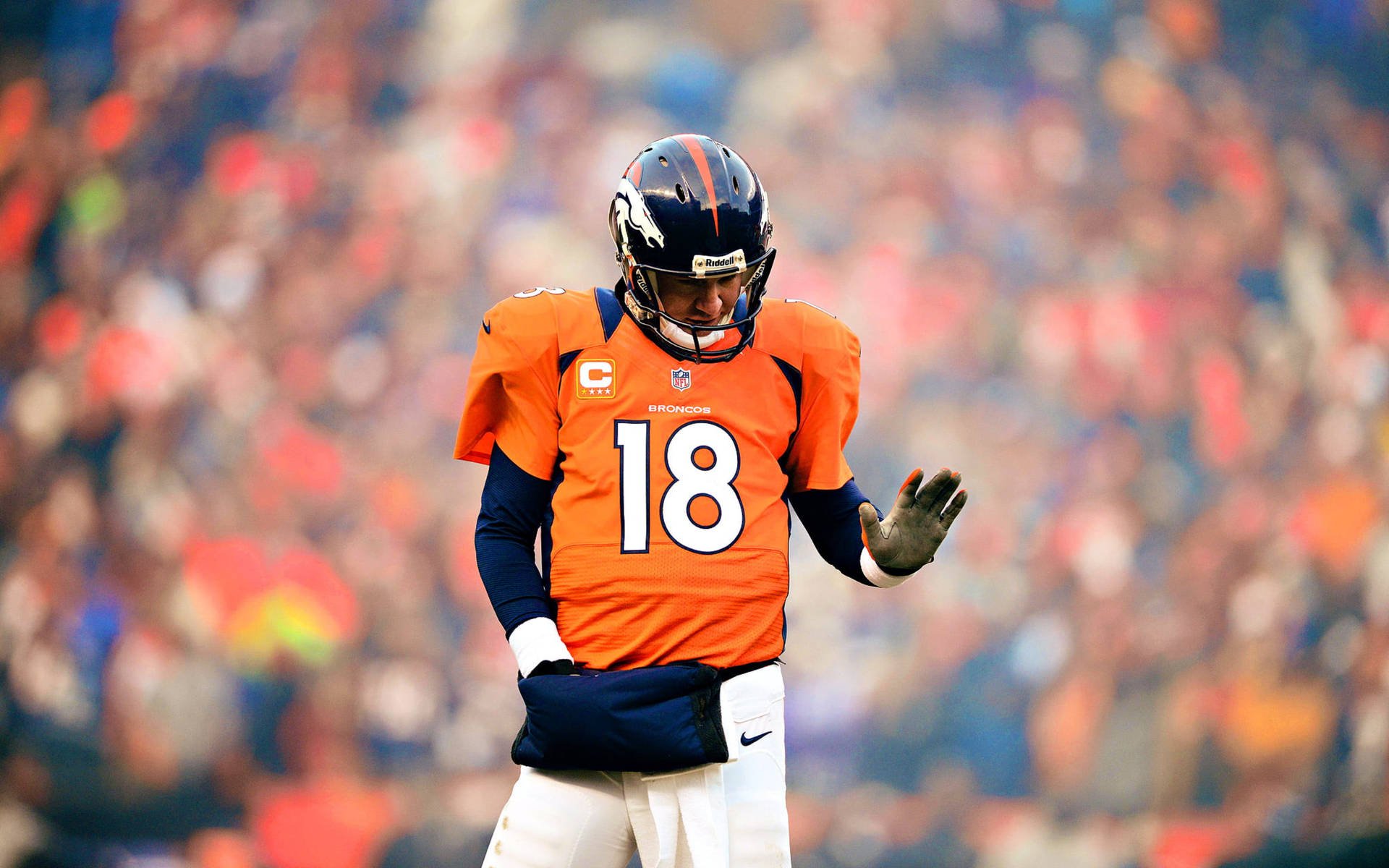 1920x1200 Download Peyton Manning Broncos Number 18 Wallpaper