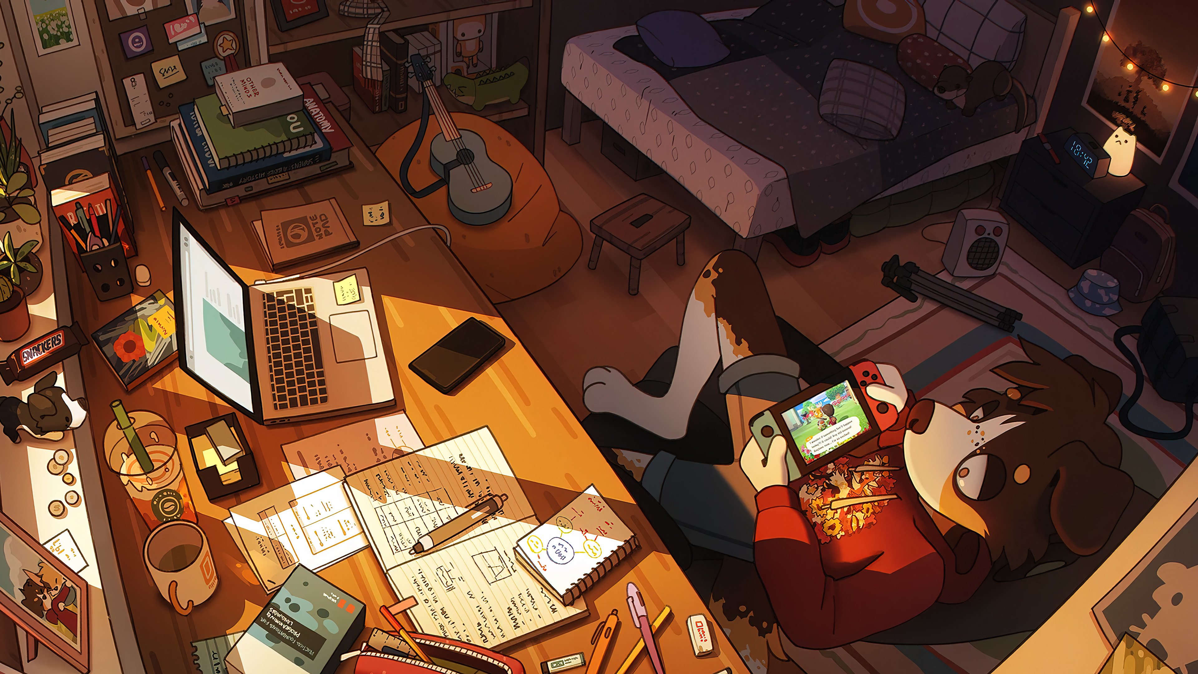 3840x2160 Lofi Chill Bedroom Wallpaper 4K PC Desktop e